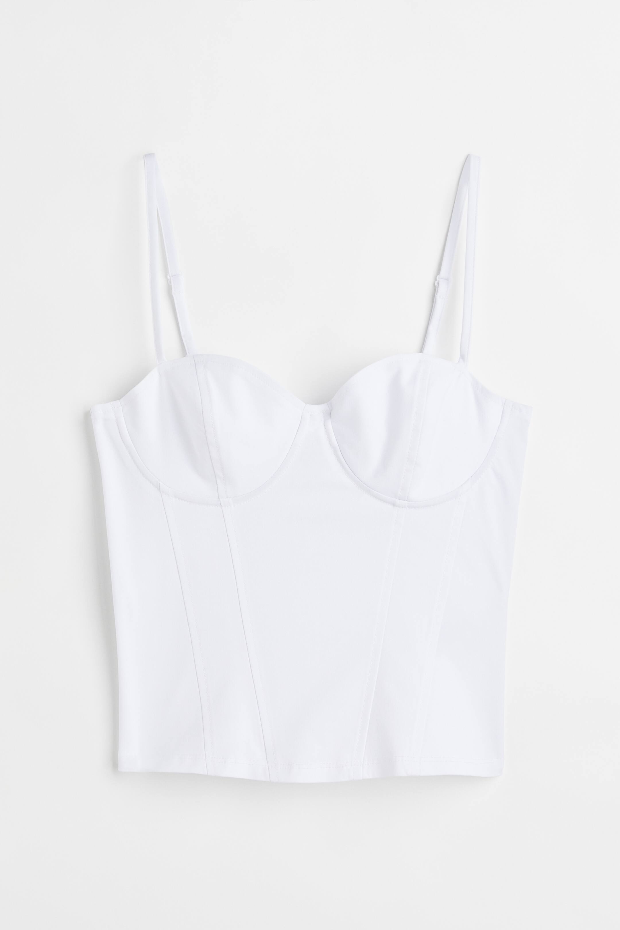 Grotere afbeelding bekijken: Bustier van keper - Wit - DAMES | H&M BE 1