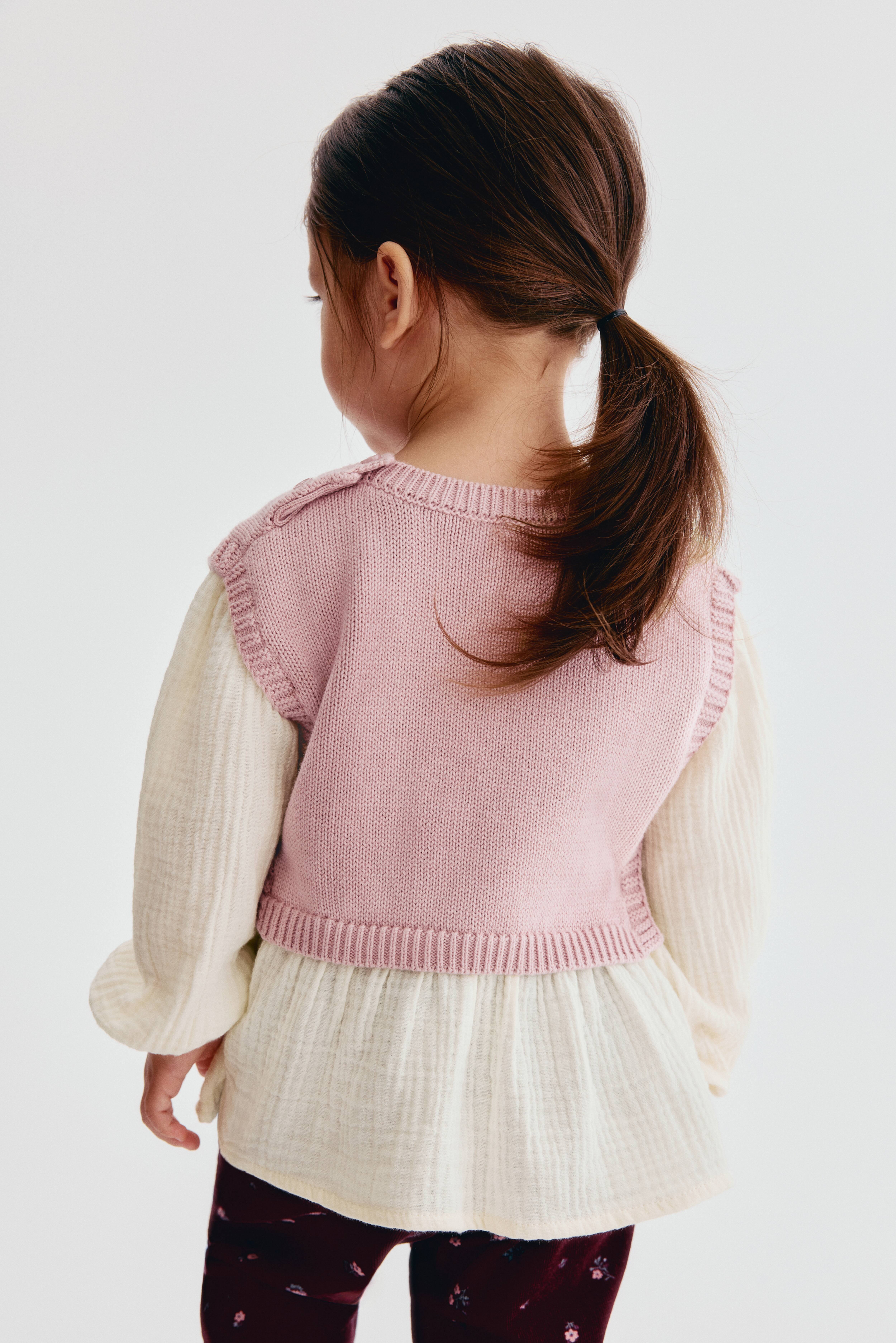 Blouse en coton avec plastron