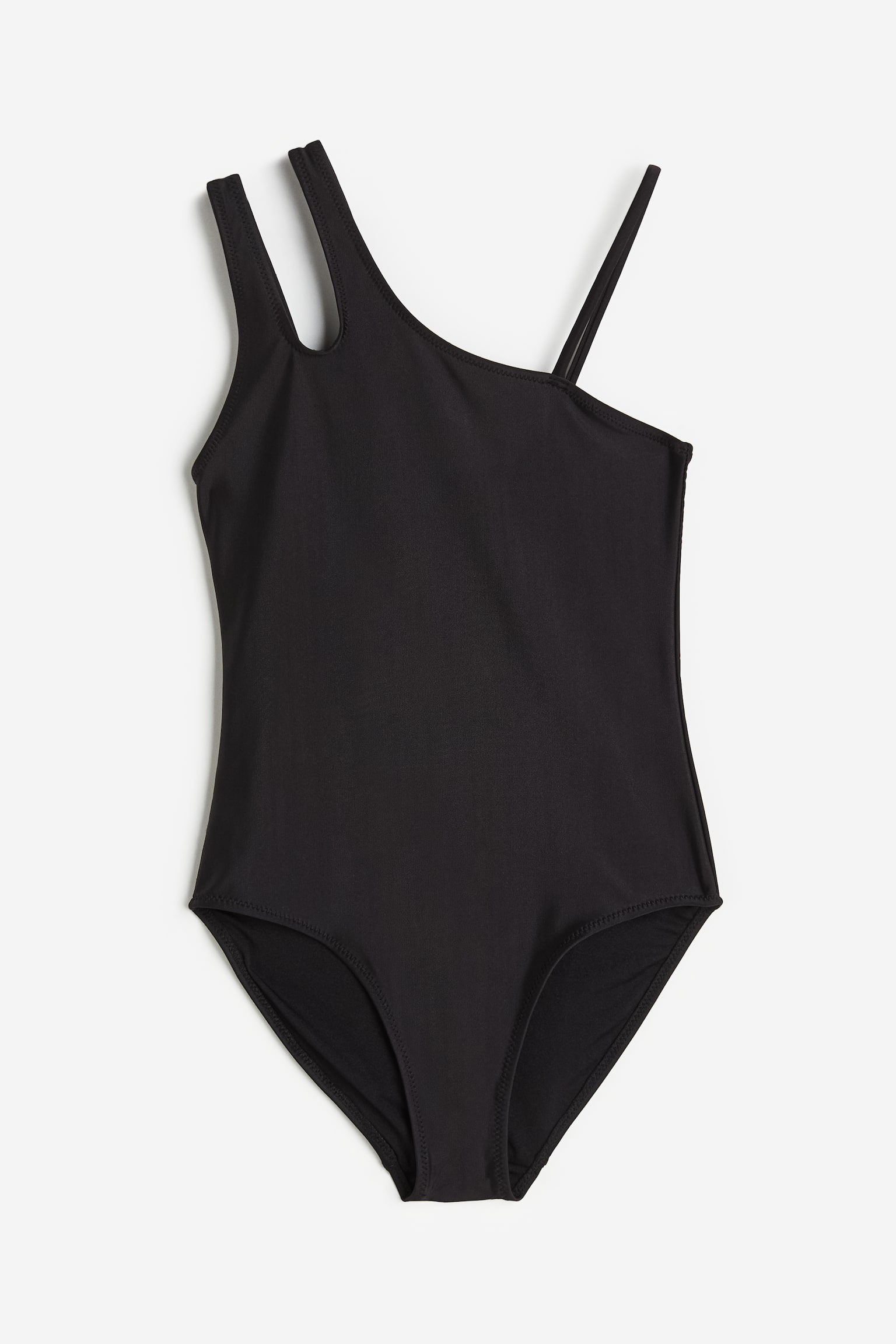 Asymmetrical Swimsuit - Black - 1