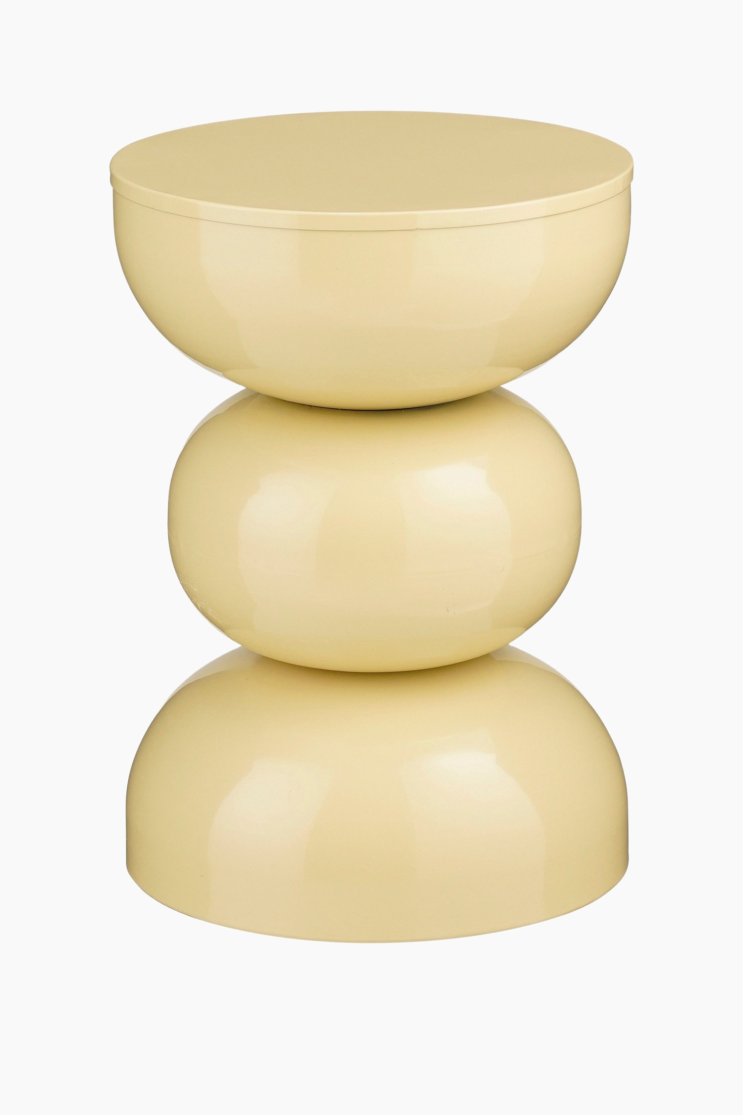 Mesa Auxiliar De Metal - Beige/Blanco Roto/Amarillo Ocre/Naranja/Negro