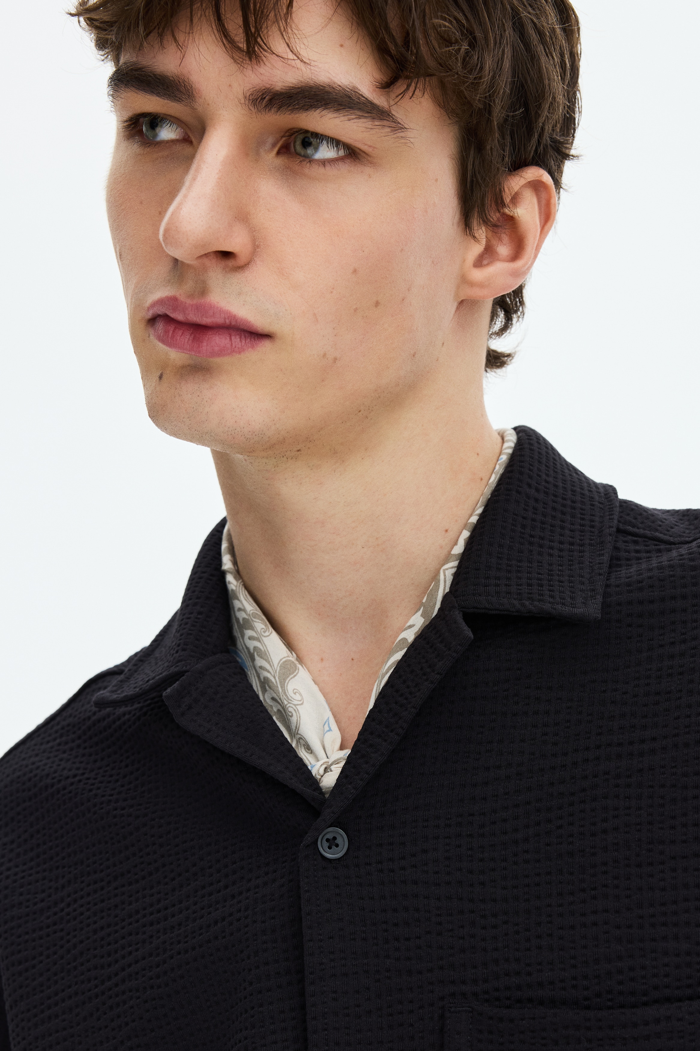 Relaxed Fit Waffled resort shirt