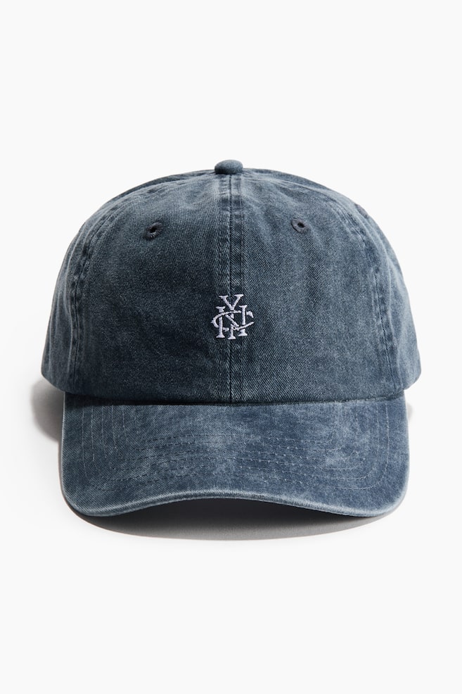 Cap aus Baumwolltwill - Denimblau/NYC/Hellbeige/NYC/Denimblau/Golden Sunset - 1
