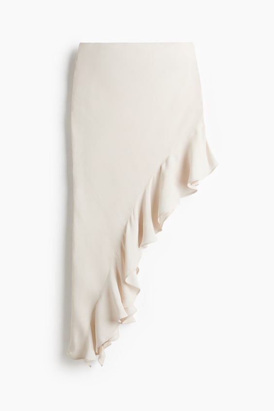 Женские юбки H&M Flounce-Trimmed Viscose Skirt