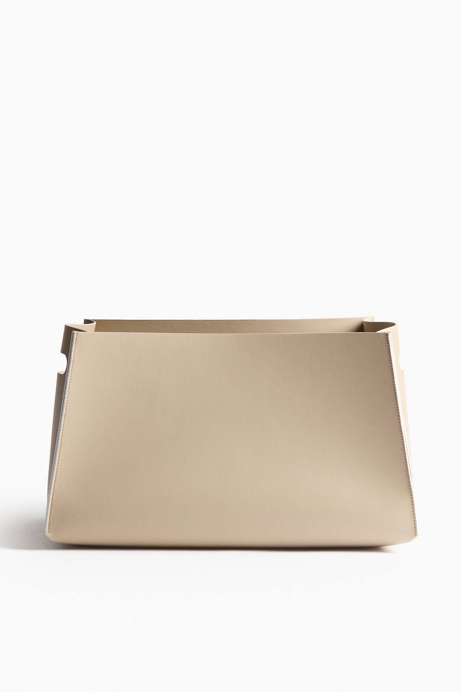 Cesto de almacenamiento grande - Beige/Café oscuro - 4