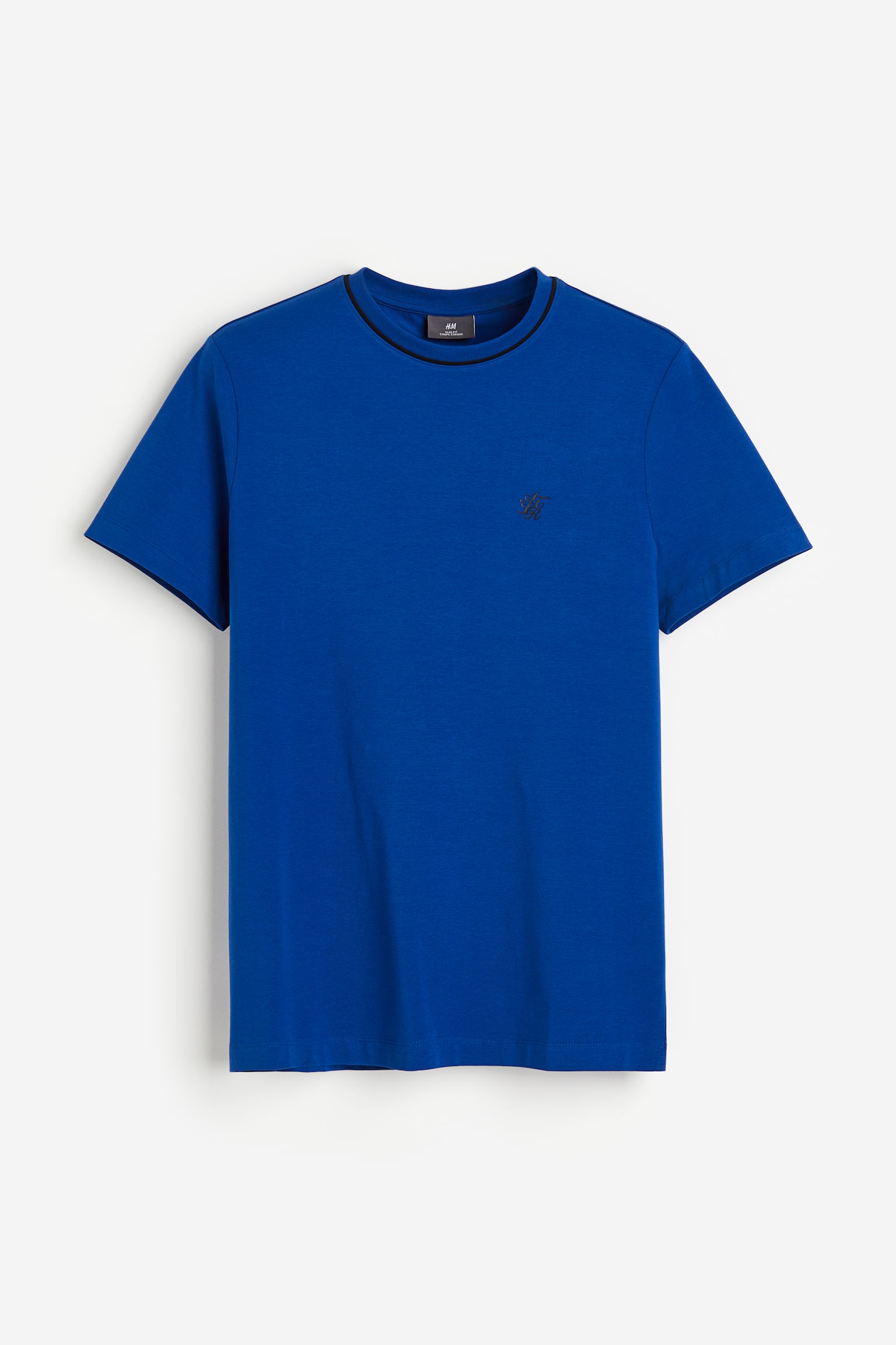 Slim Fit T-shirt - Bright blue/White - 2