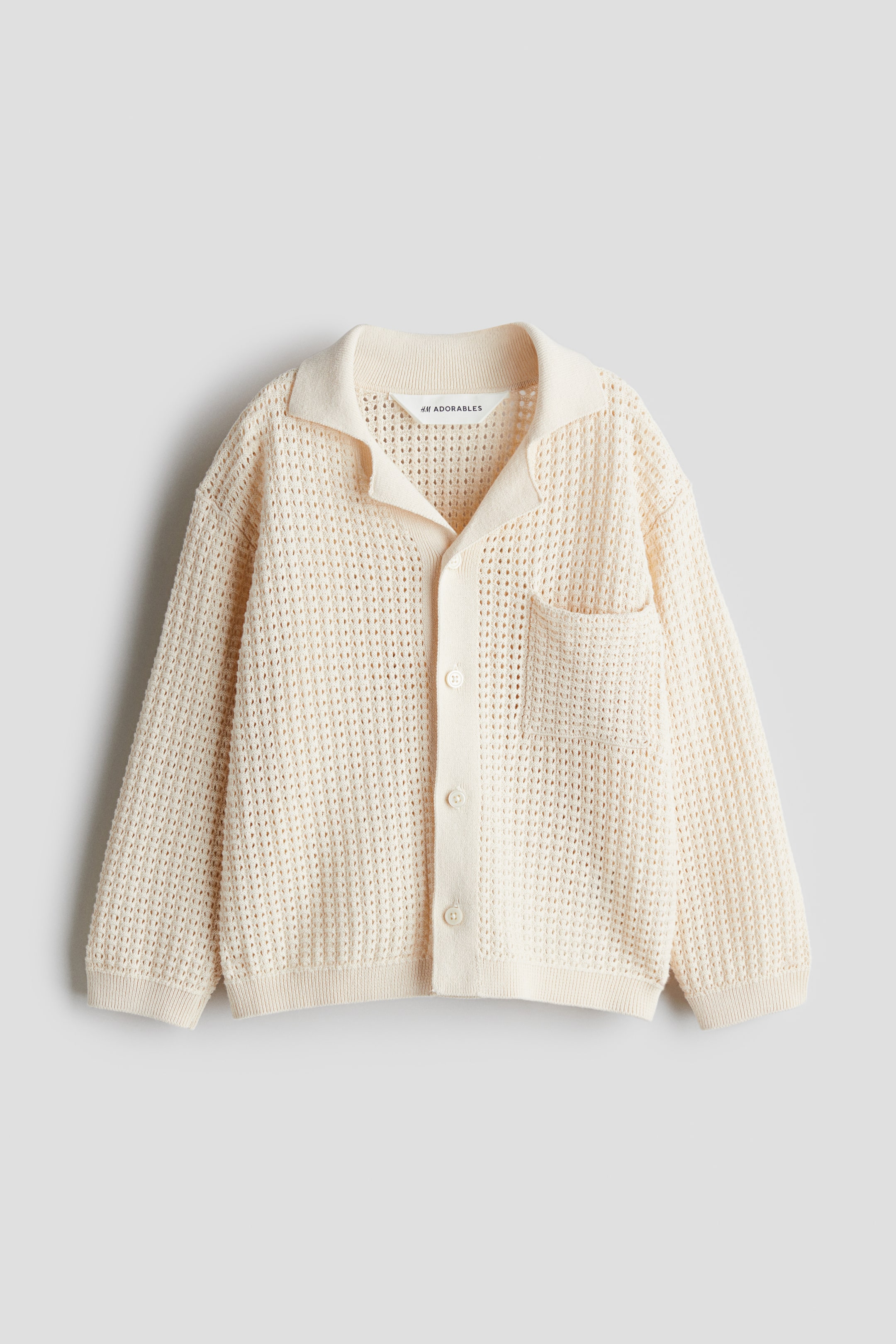 Pointelle-Knit Cotton Cardigan