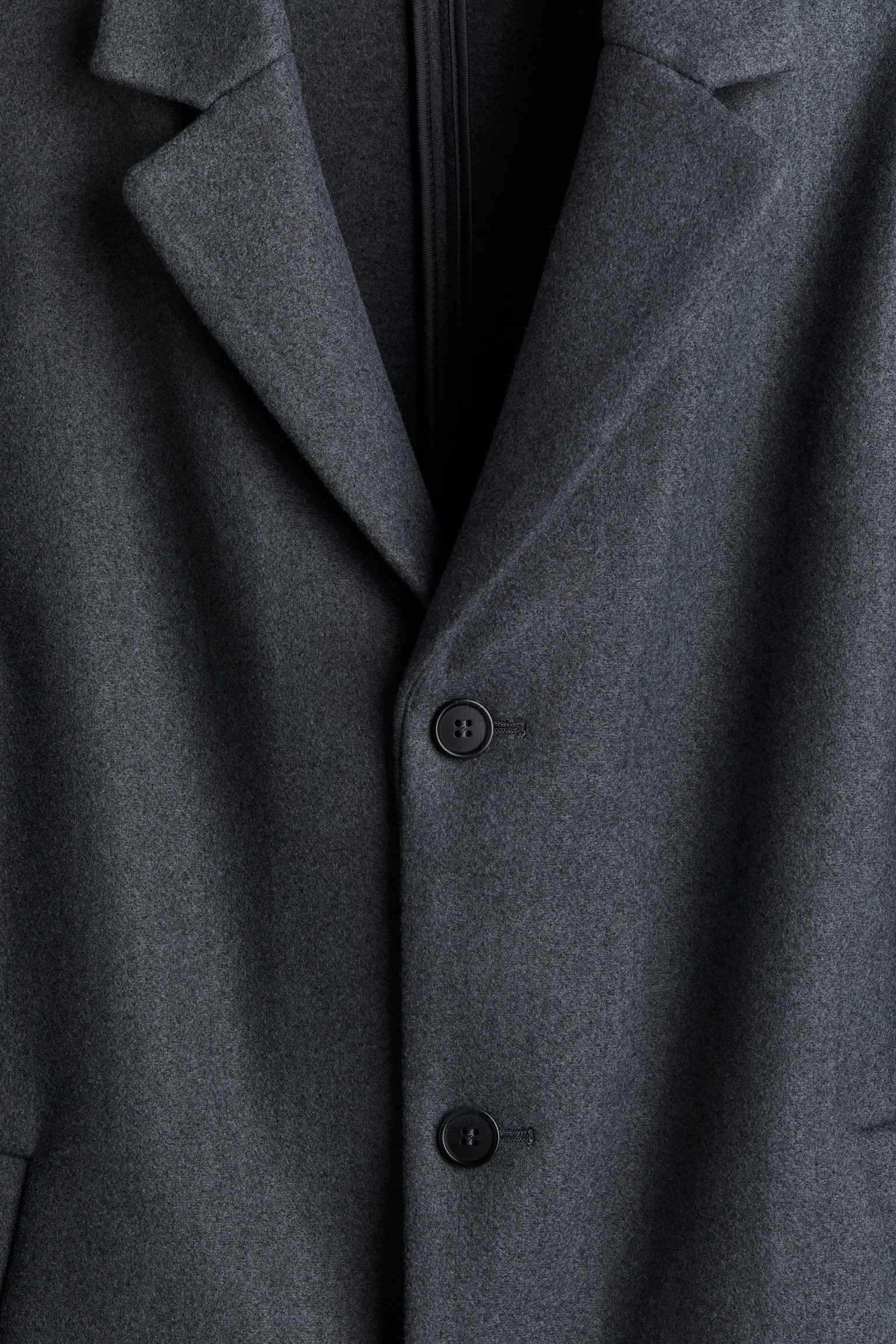 Slim Fit Wool-blend coat - Dark grey/Beige/Black/Navy blue - 3