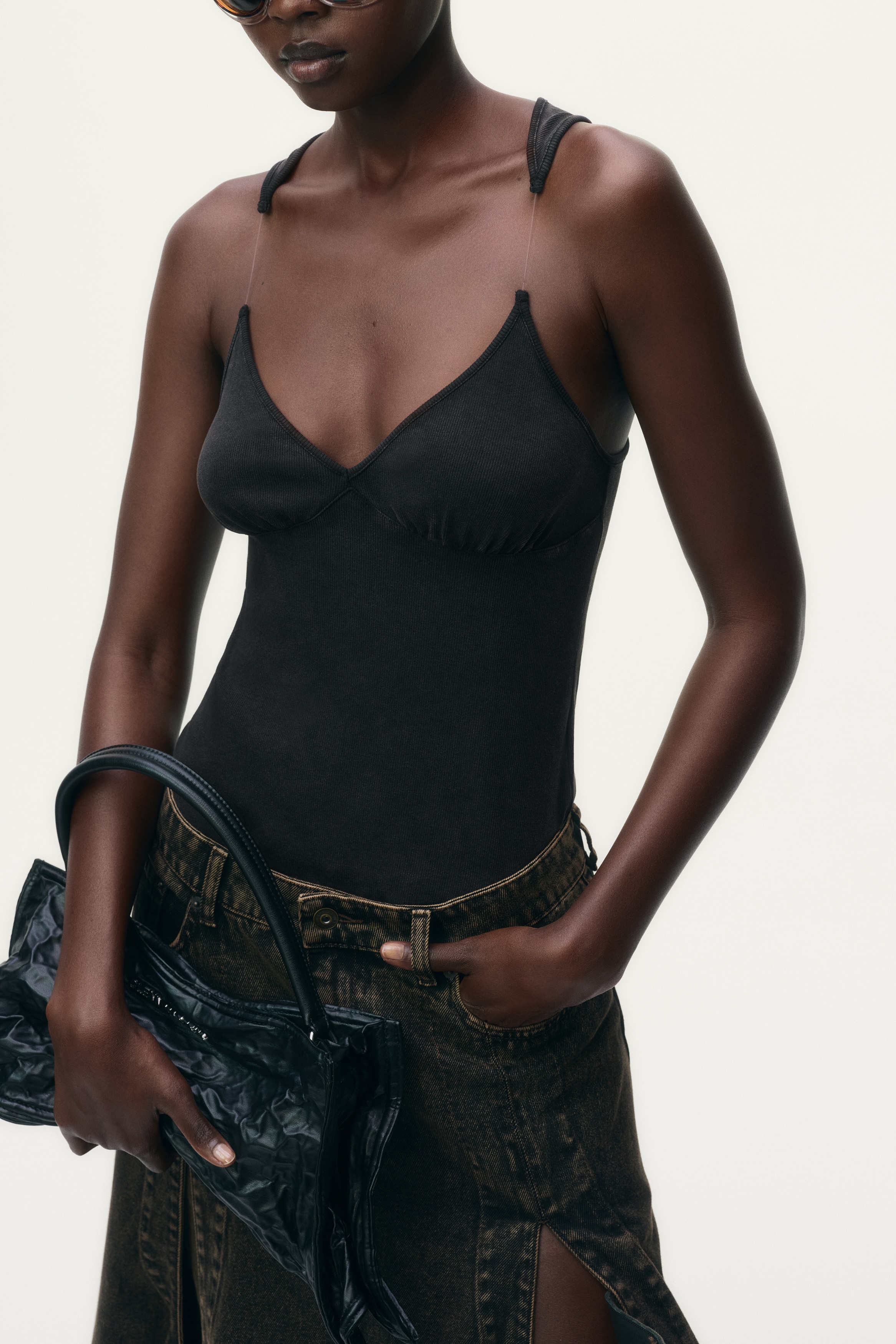 Ribbed Tank Top - Black - Ladies | H&M US