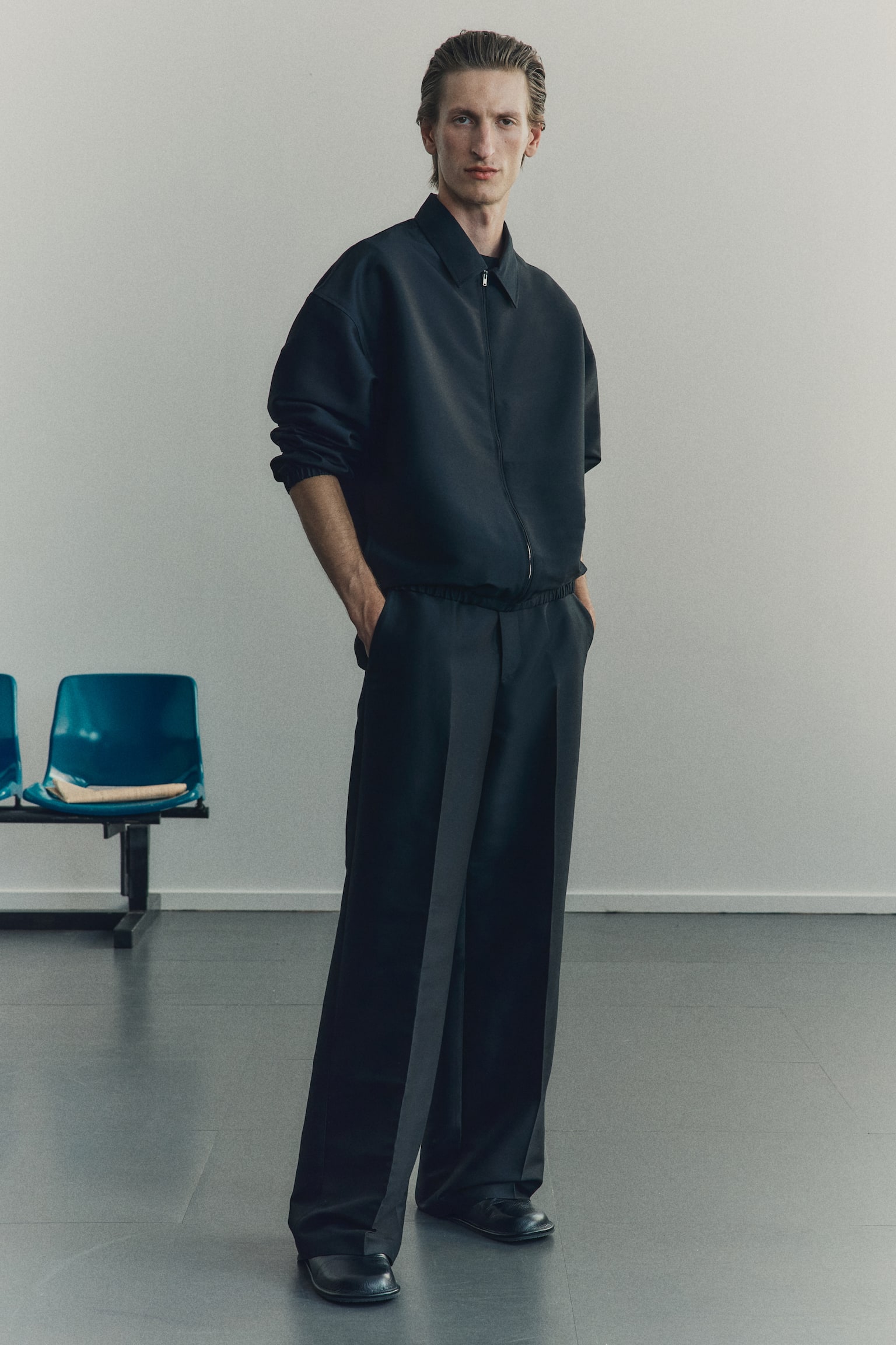 Kurtka koszulowa Loose Fit - Czarny - 2