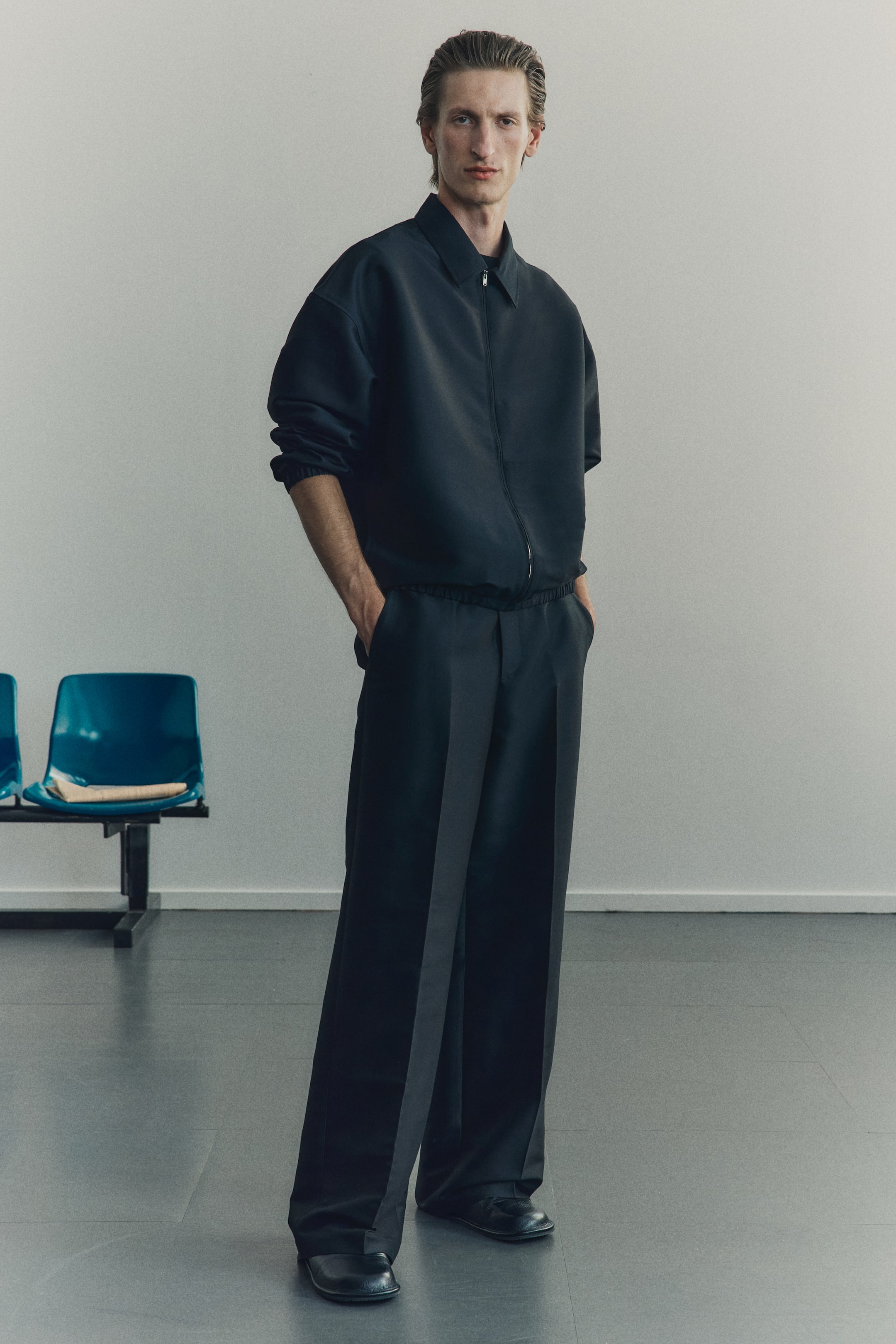 Преглед на по-голямо изображение: Яке-риза Loose Fit - Черен - МЪЖЕ | H&M BG 1