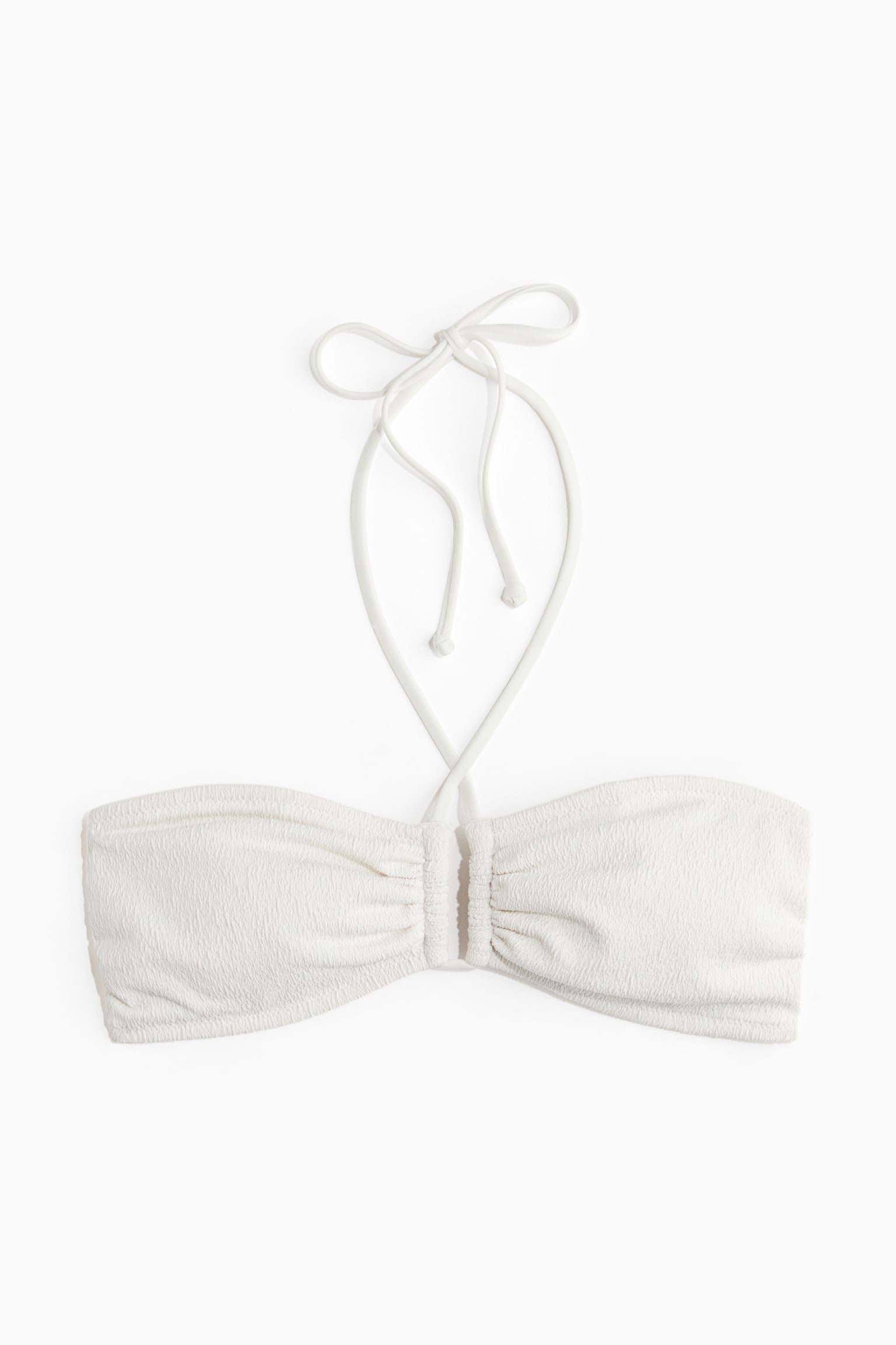 Padded bandeau bikini top - White/Black/Burgundy - 2