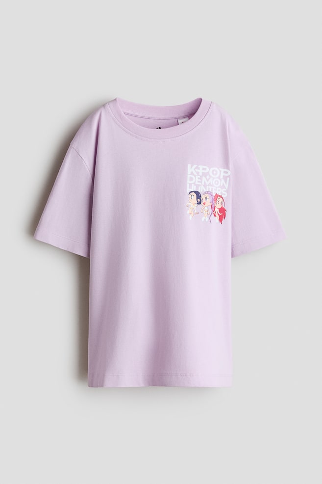 Printed Cotton T-Shirt - Lilac/KPop Demon Hunters/White/KPop Demon Hunters/White/KPop Demon Hunters/Pink/KPop Demon Hunters - 1