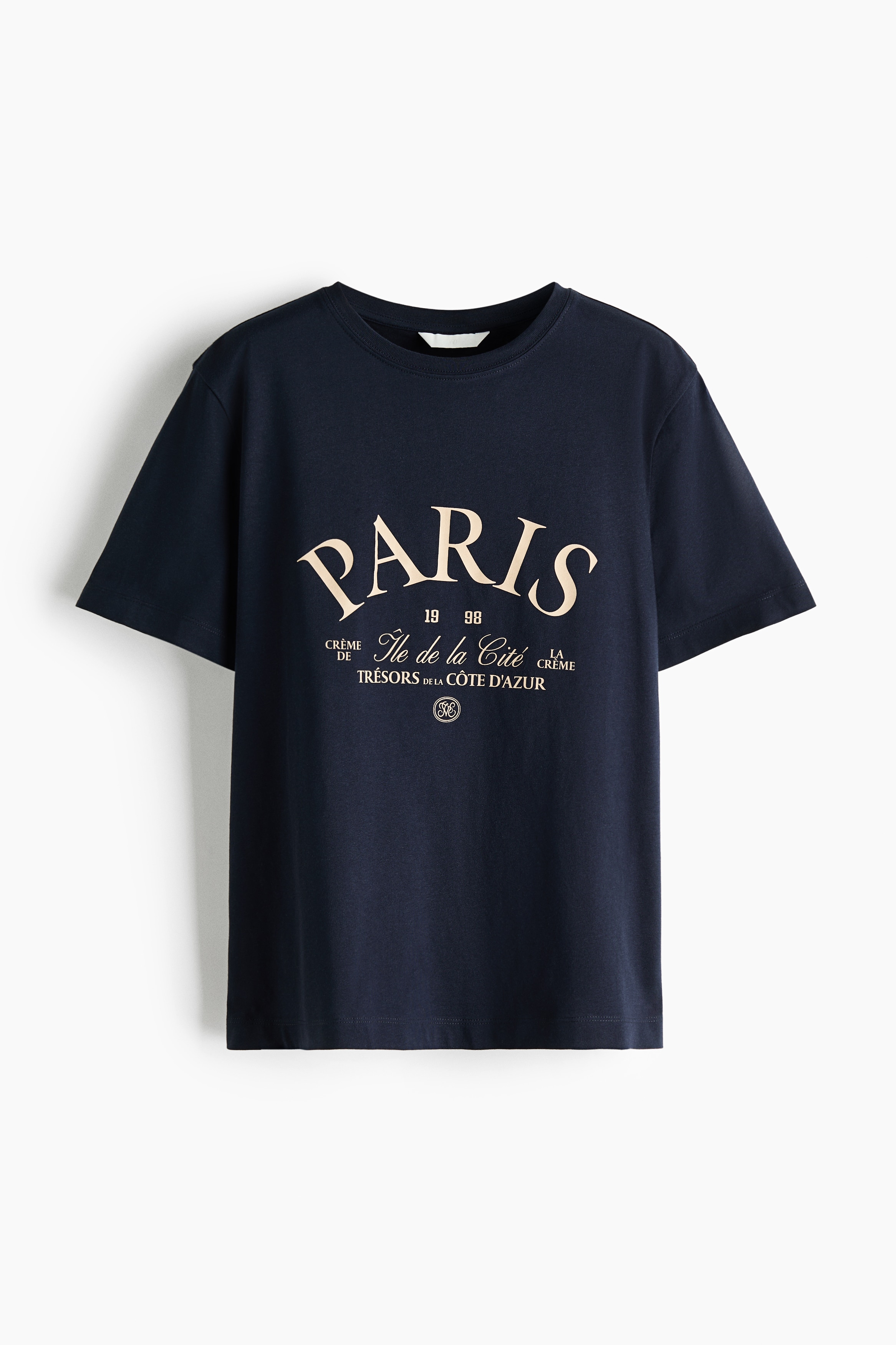 Cotton T-shirt - Navy blue/Paris/Dark red/Champs Élysées