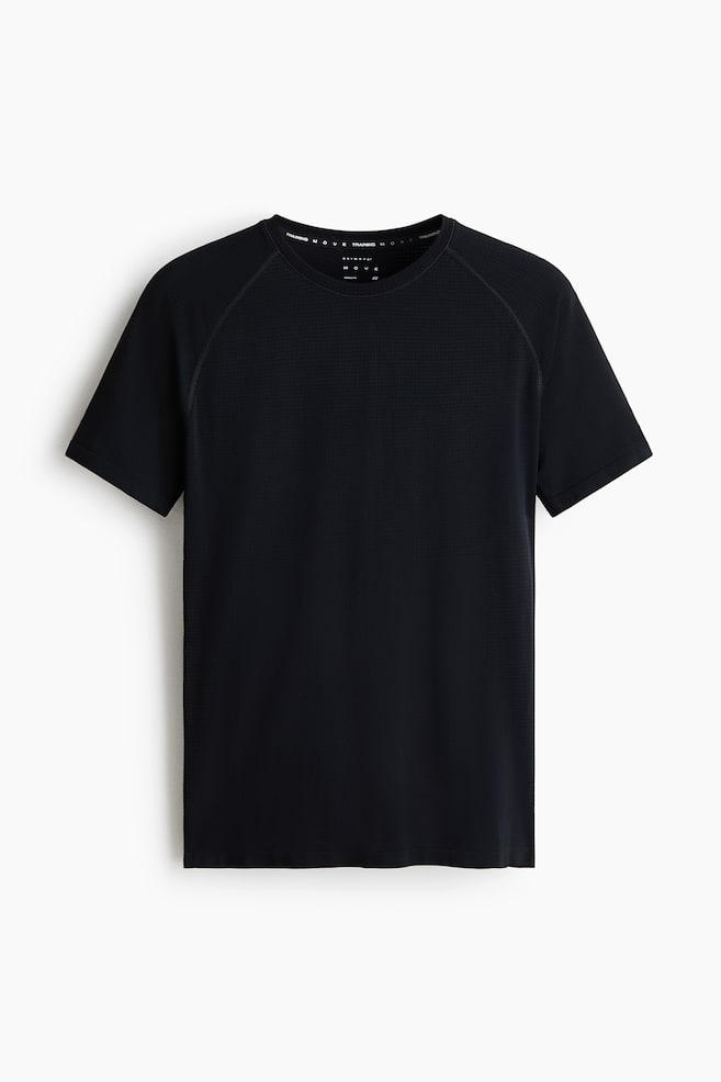 Muscle Fit Sports T-shirt with DryMove™ - Black/Cool beige - 1