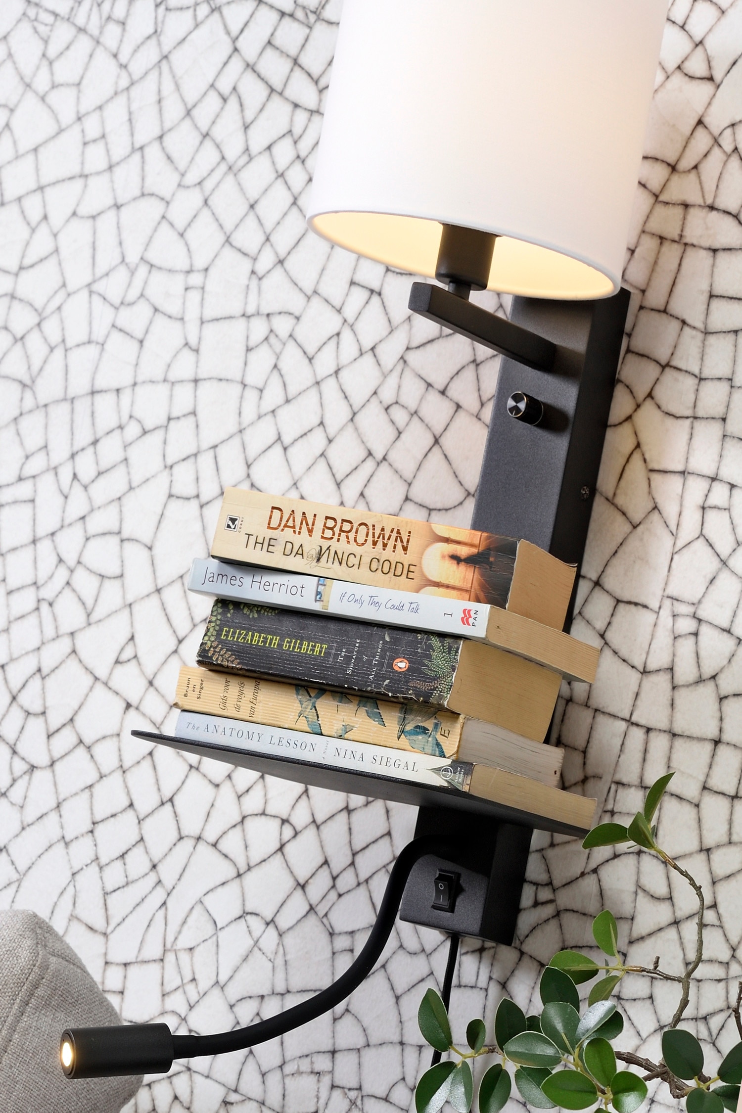 Florence Wandleuchte - Weiß/Natürlich/Schwarz