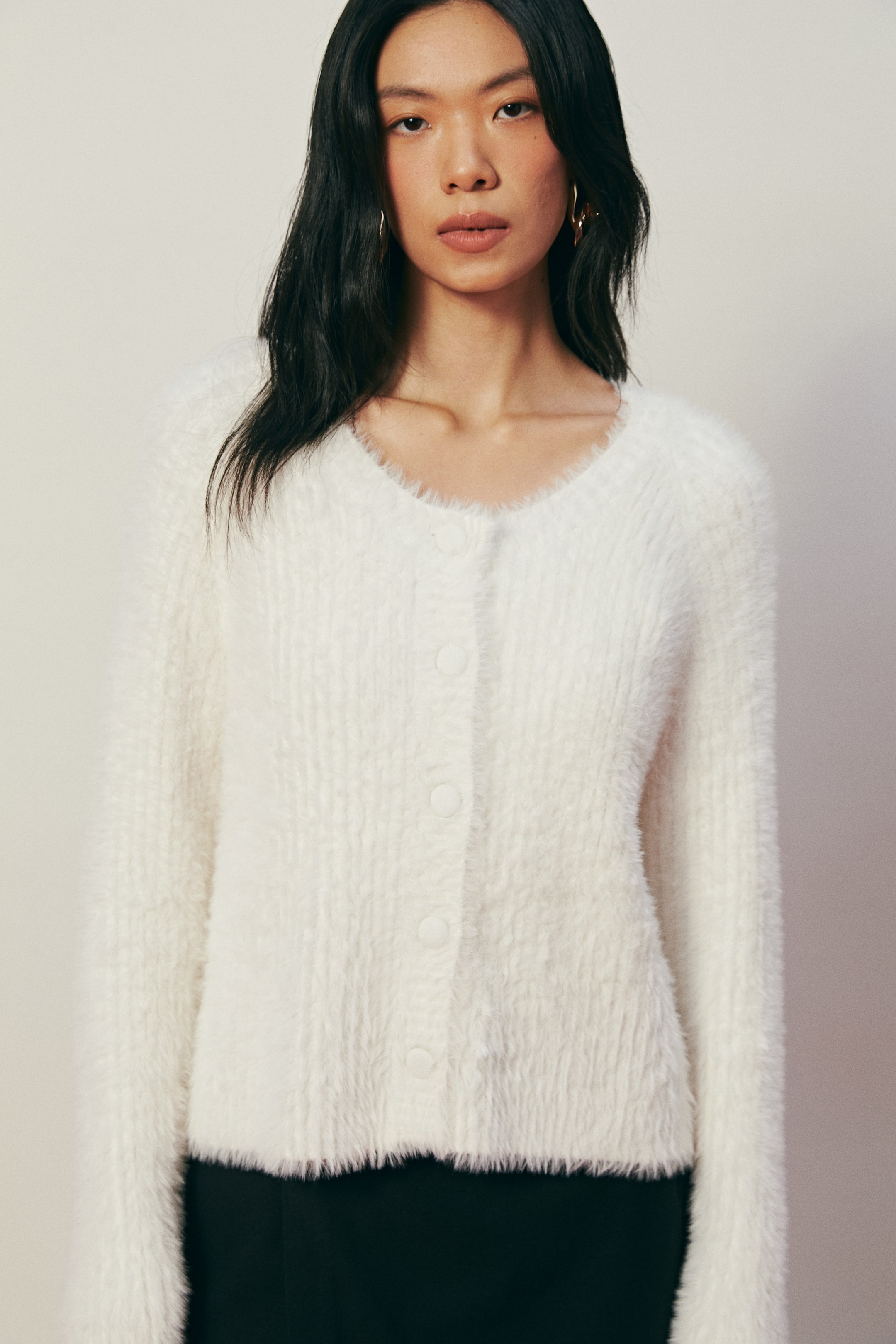 拡大画像を表示: カーディガン - ホワイト - レディース | H&M JP 5