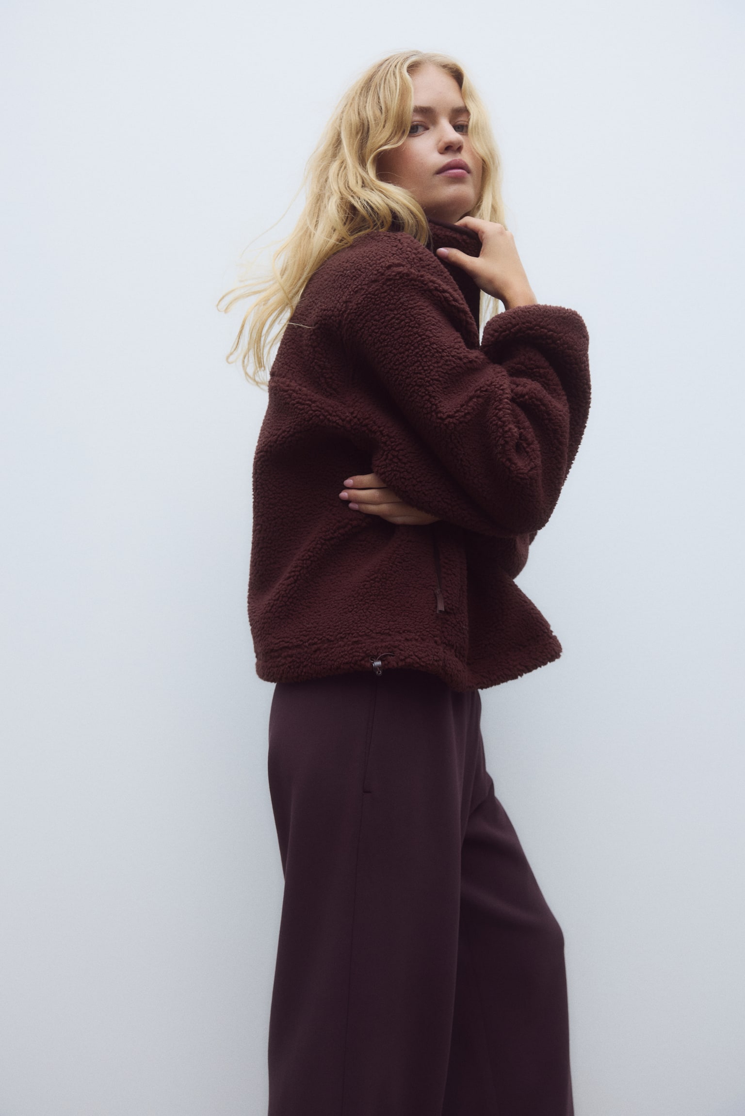 테디 스포츠 탑 - 초콜릿 플럼/베이지 - 3