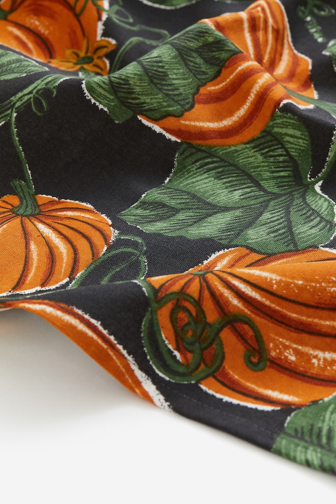 Patterned cotton tablecloth - Orange/Patterned - 3
