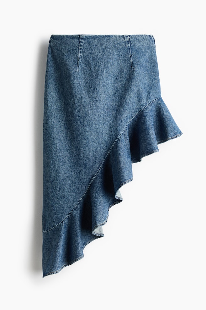 Asymmetric denim skirt - Denim blue - 1