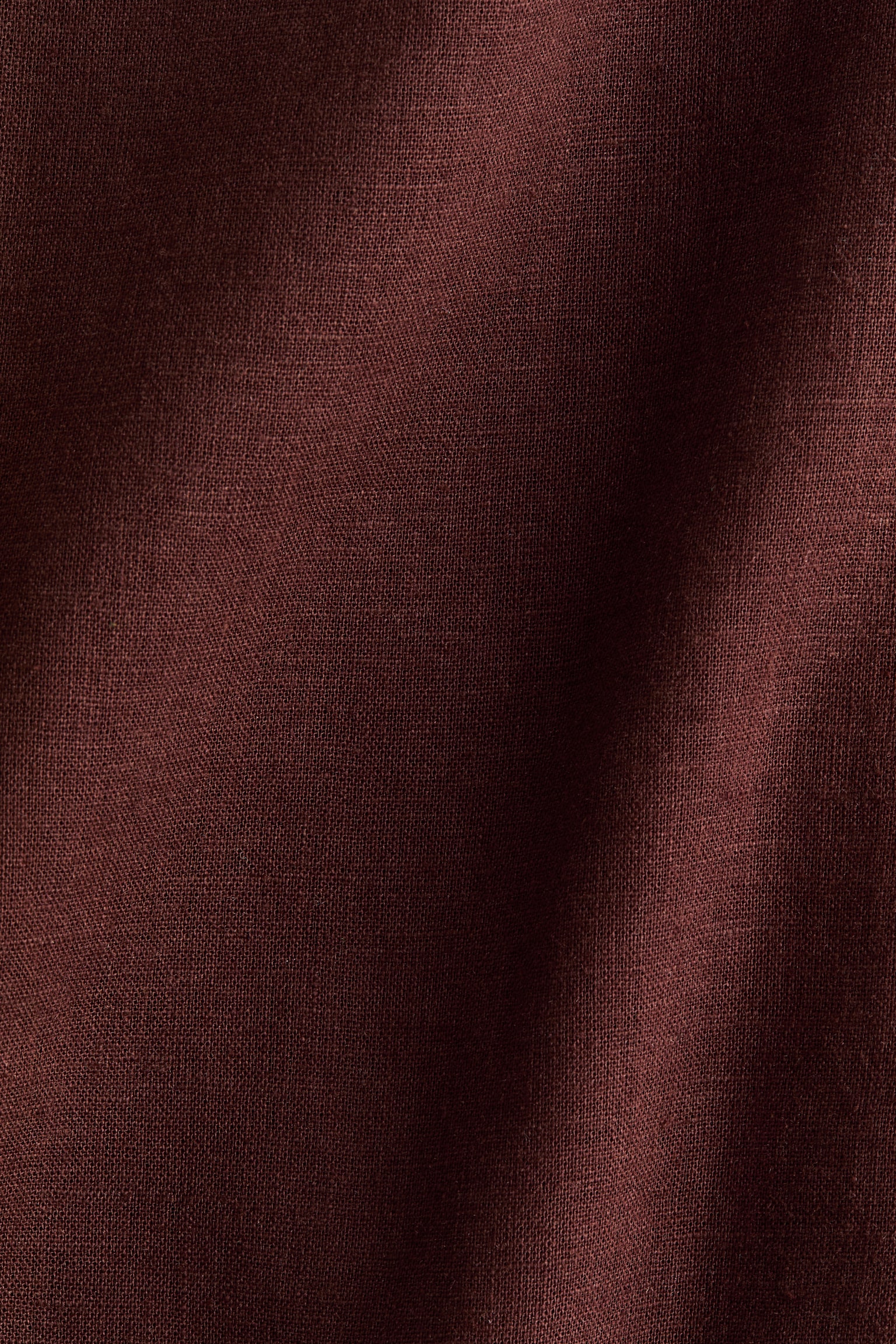 Linen-blend shirt - Dark brown/Bright red - 6