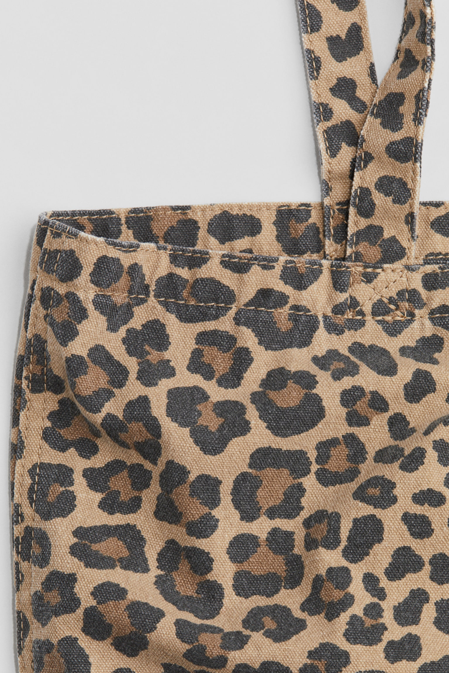 Patterned tote bag - Beige/Leopard print - 2