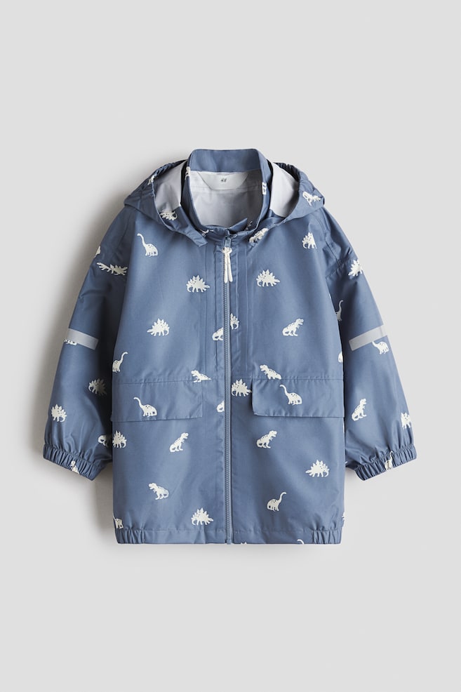 2.5-layer rain jacket - Dusty blue/Dinosaurs/Beige/Leopard print/Light pink/Floral/Light dusty pink/Unicorns/Peach pink/Spotted/Black/Mole/Leopard print - 1