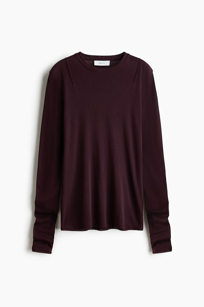 Pima Cotton Top - Dark plum purple - 1