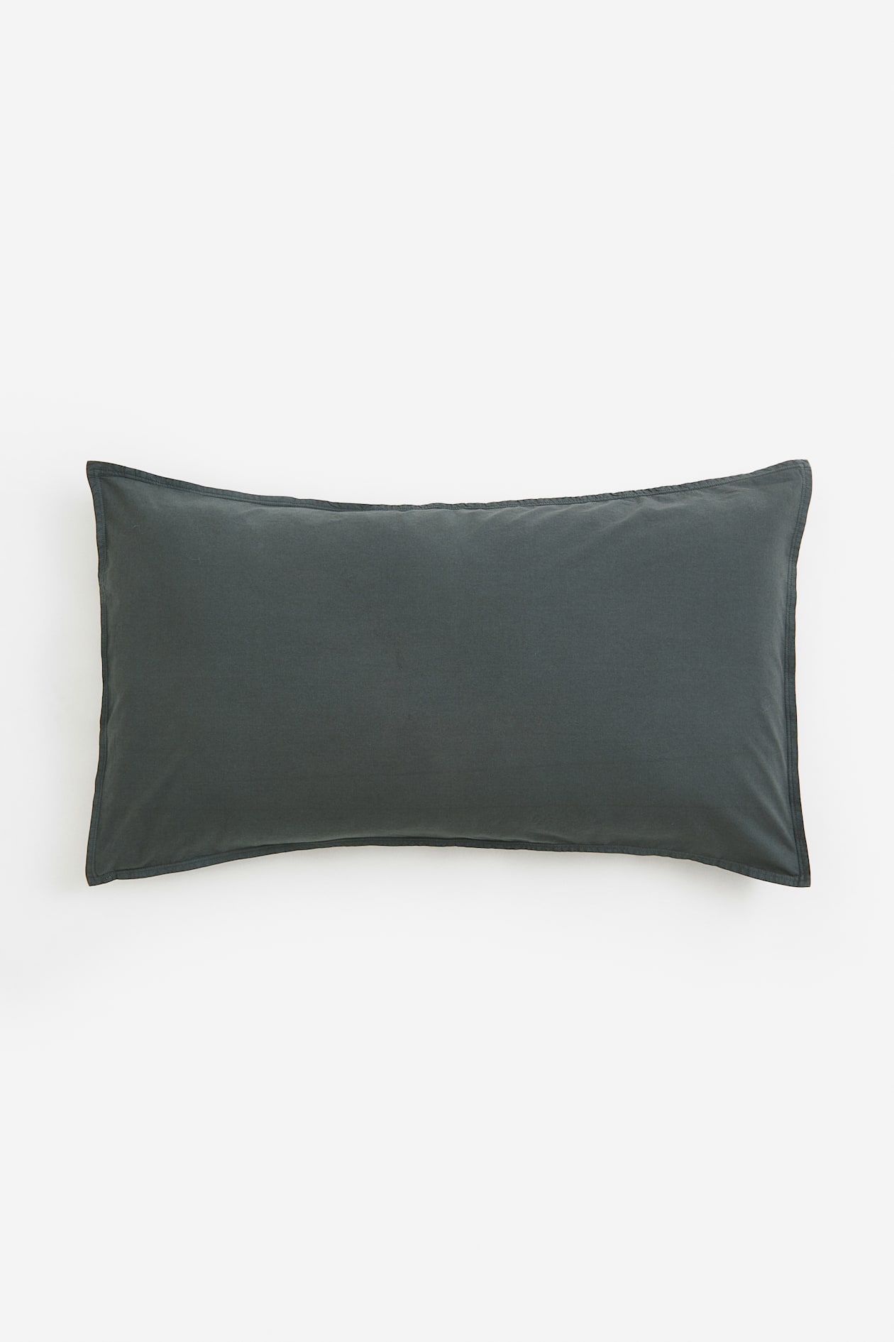 Washed cotton pillowcase Dark grey Home All H&M GB