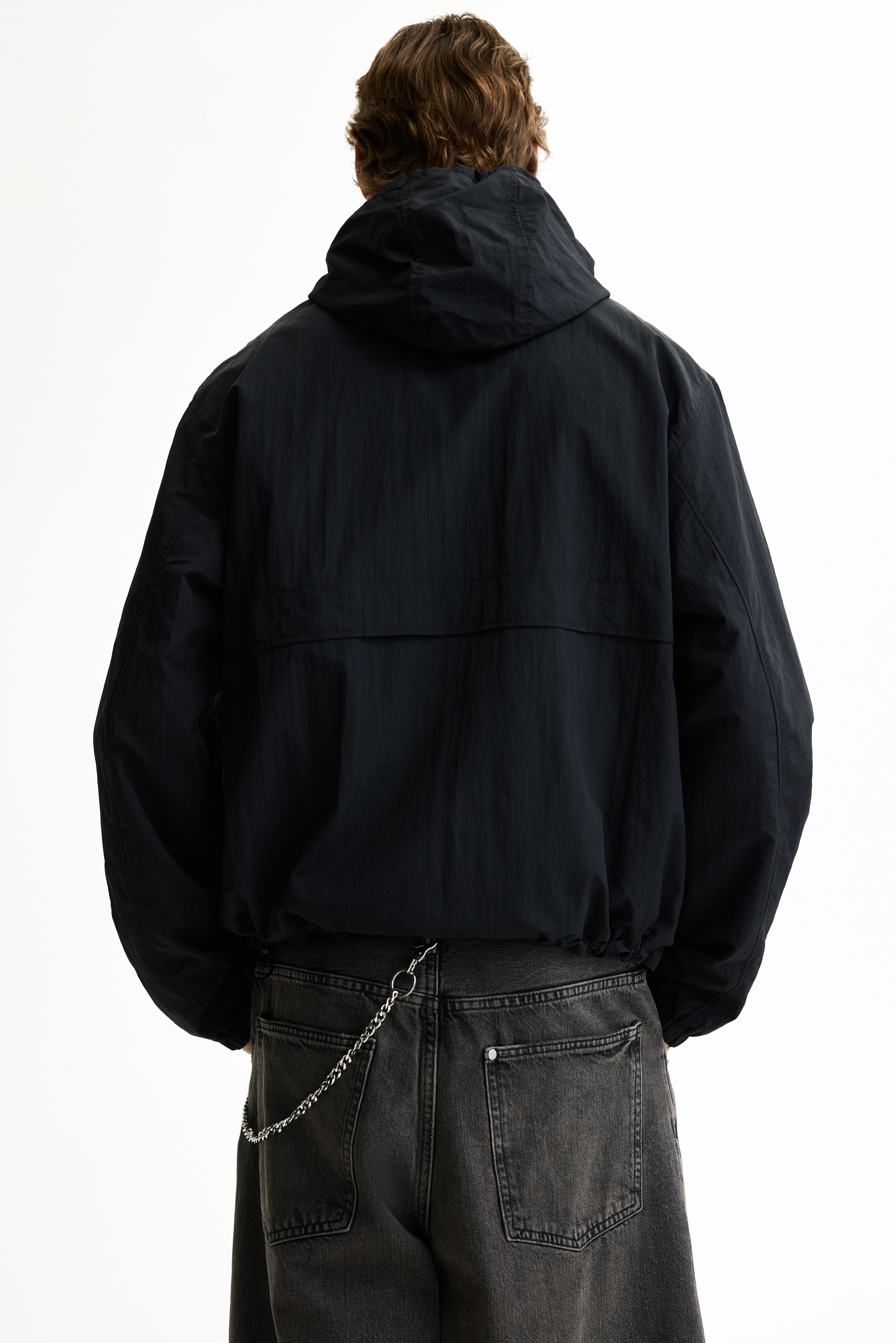 Men's Gray Water-Repellent Nylon Windbreaker | H&M US