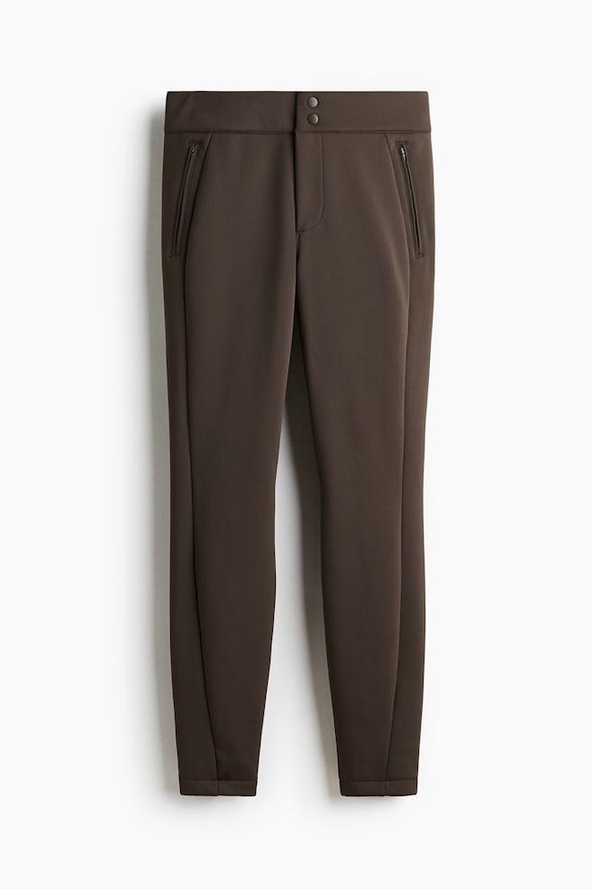 Skihose mit angerauter Innenseite - Kaffee/Schwarz - 1
