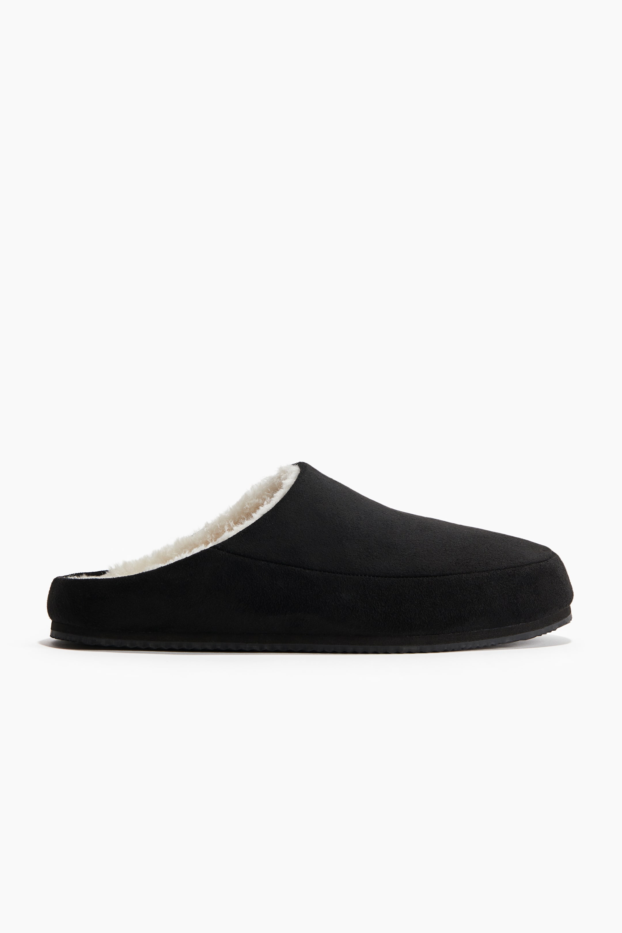 Teddy-lined slippers - Black - Men | H&M GB 1