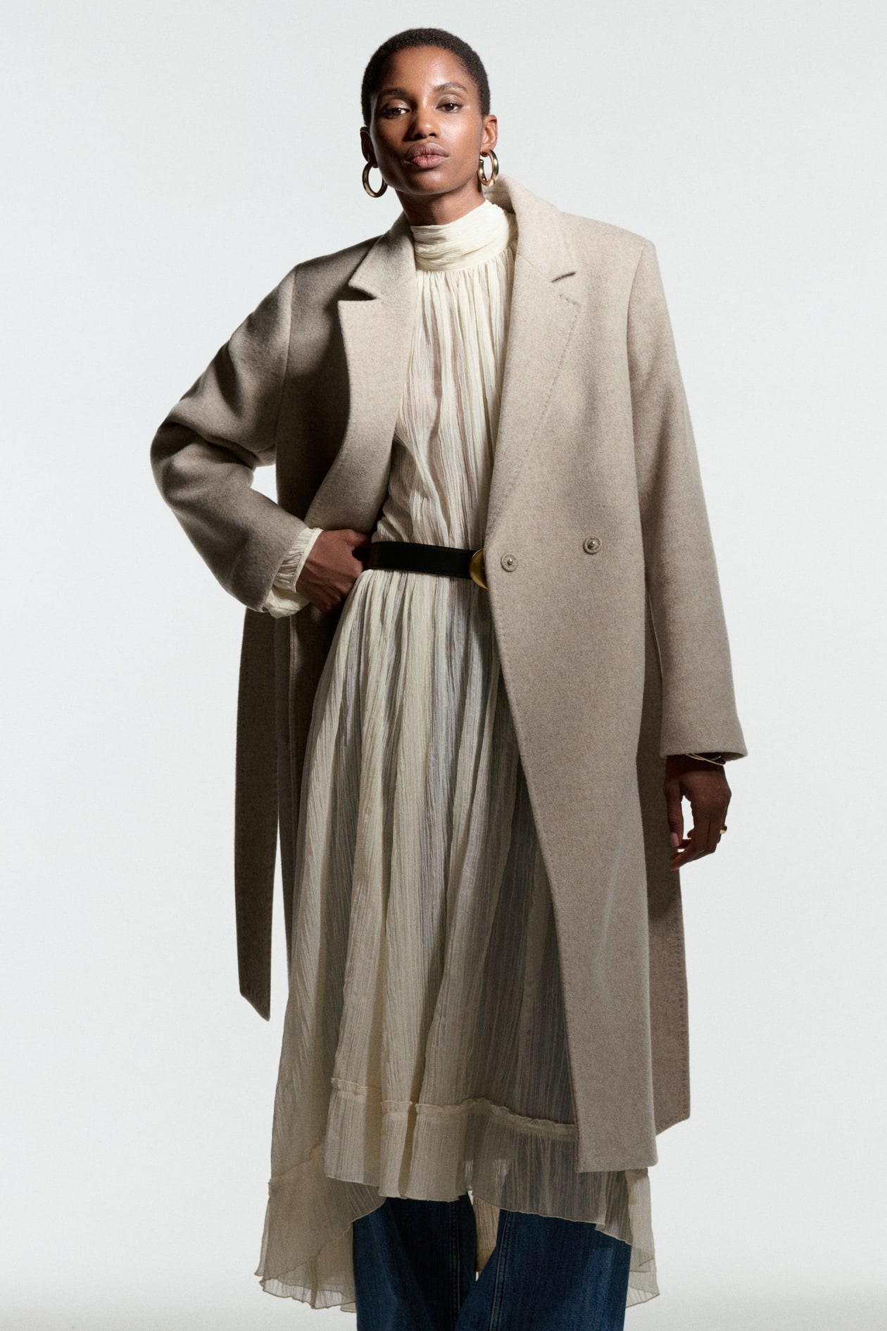 Wool-Blend Tie-Belt Coat - image 4