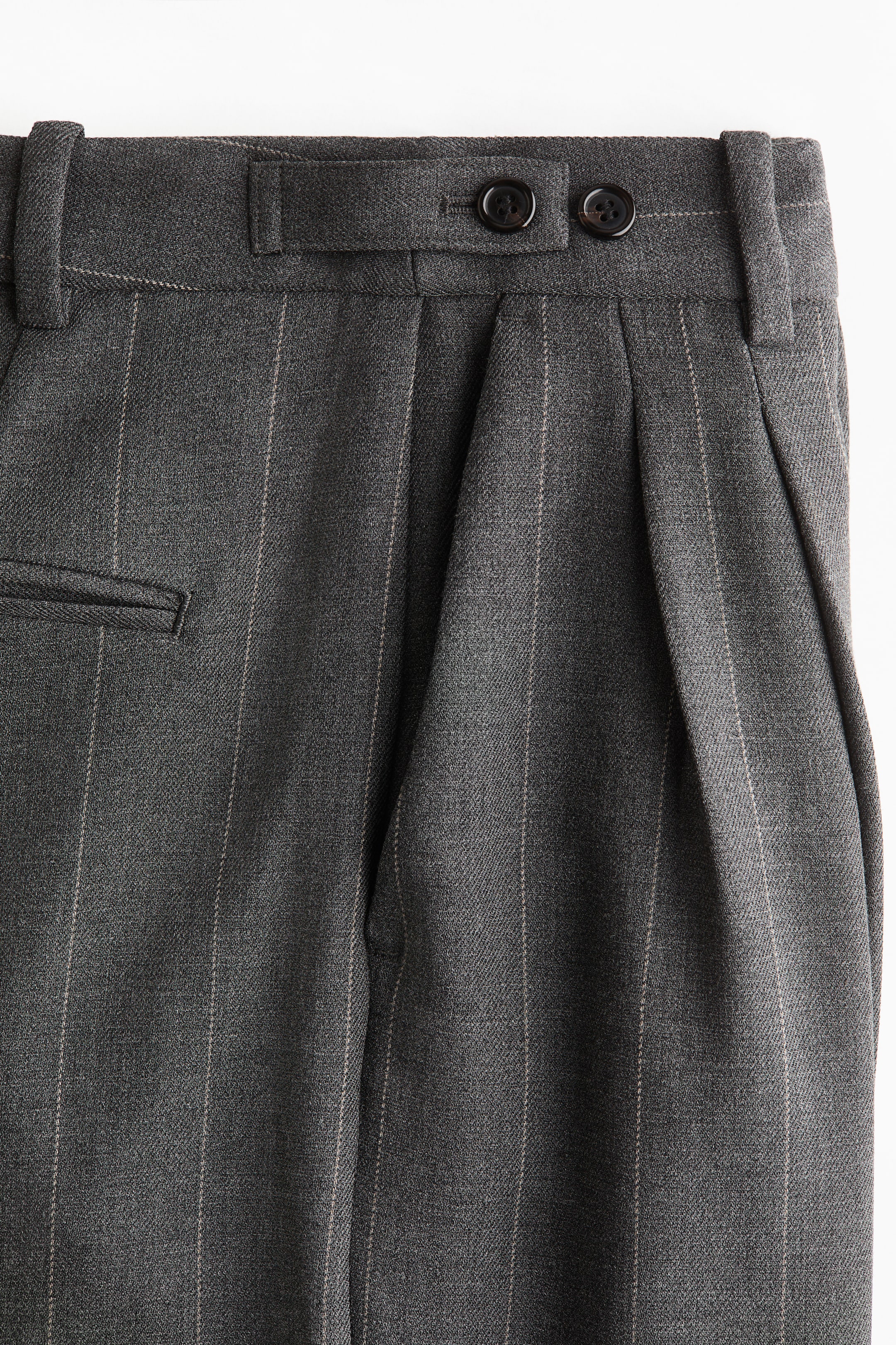 Ampliar la imagen: Tailored trousers - Dark grey/Pinstriped - Ladies | H&M MX 2