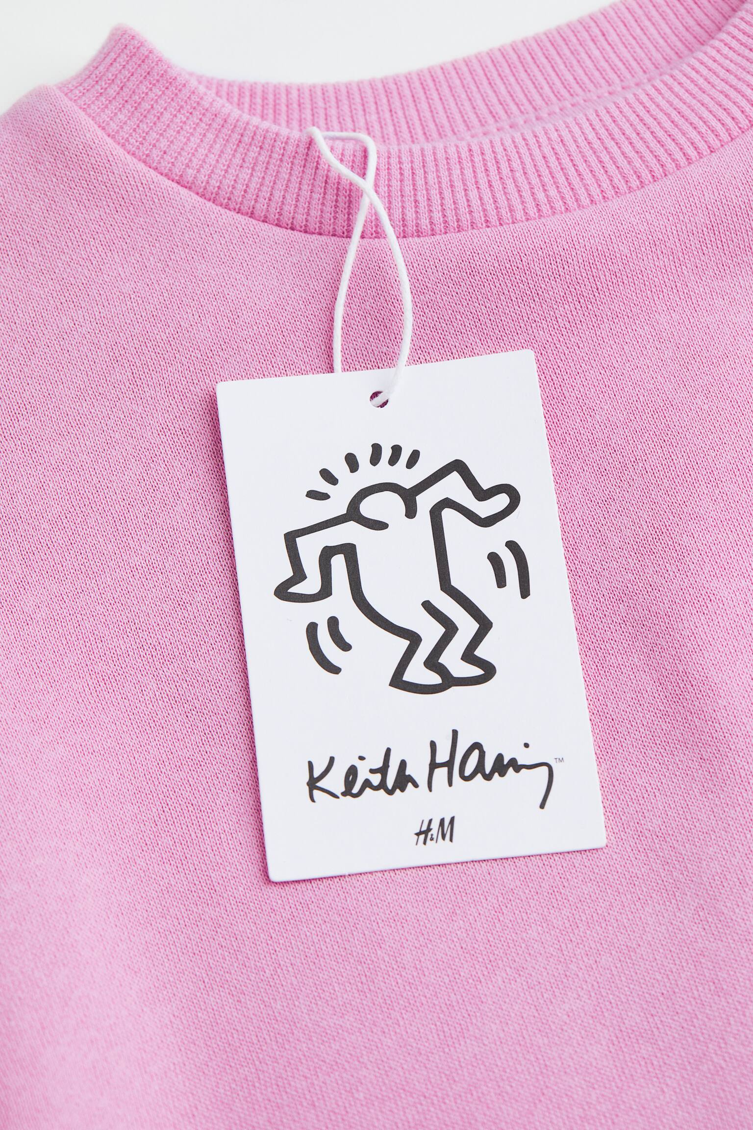 Print Sweater Dress - Pink/Keith Haring - 3