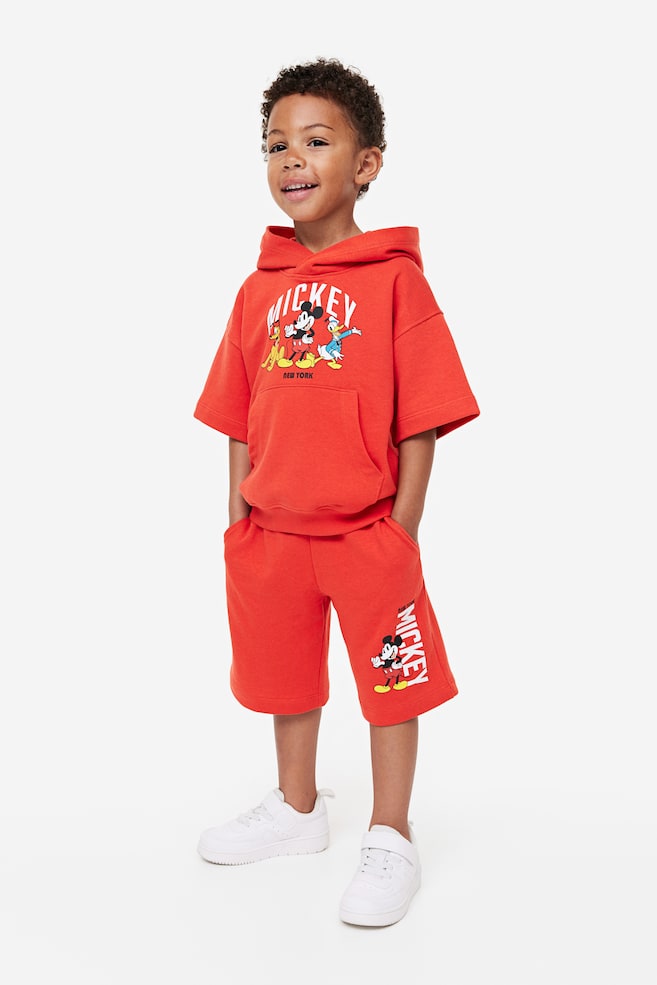 2-piece printed sweatshirt set - Red/Mickey Mouse - 2