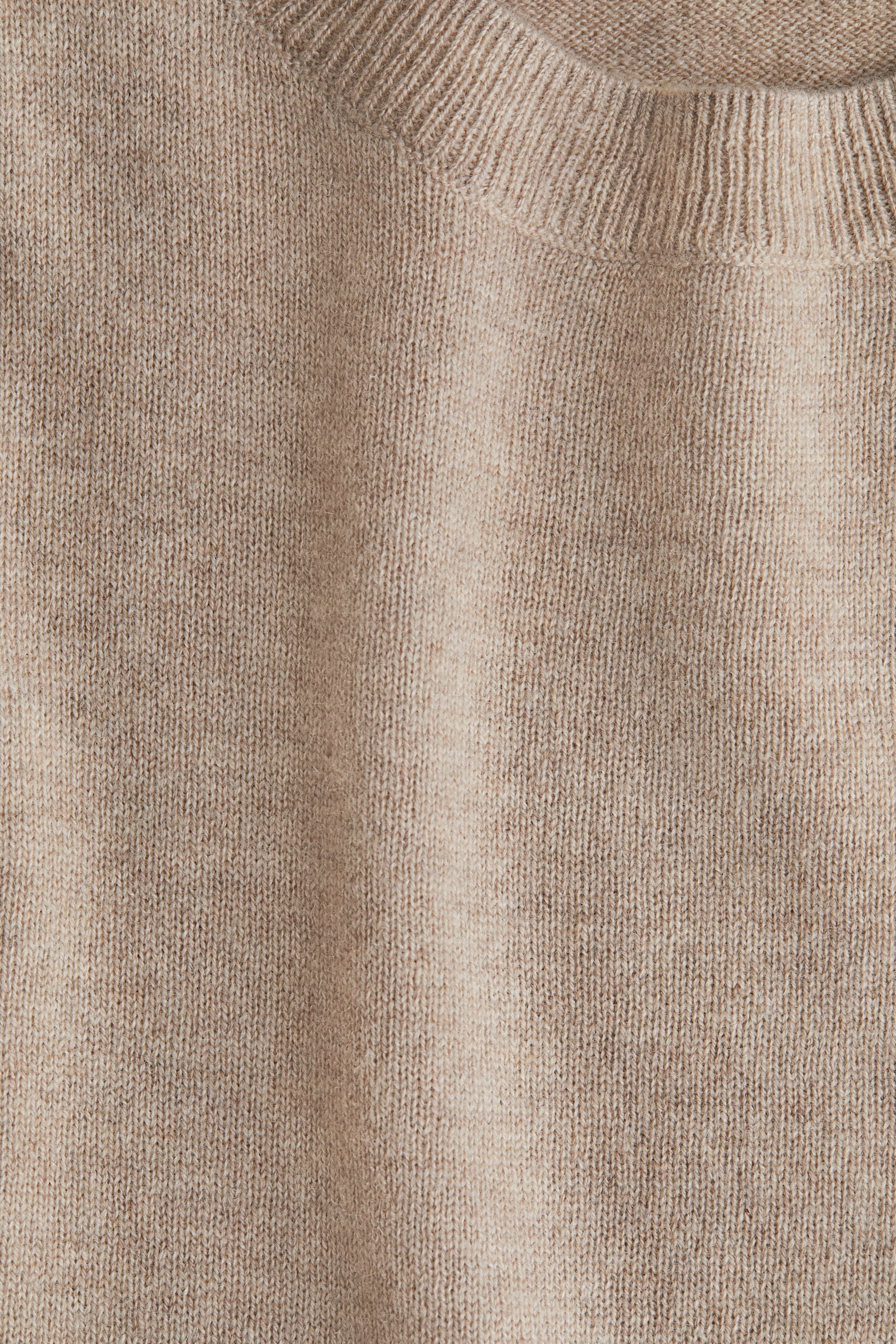 Cashmere-blend jumper - Light beige/Dark grey - 2