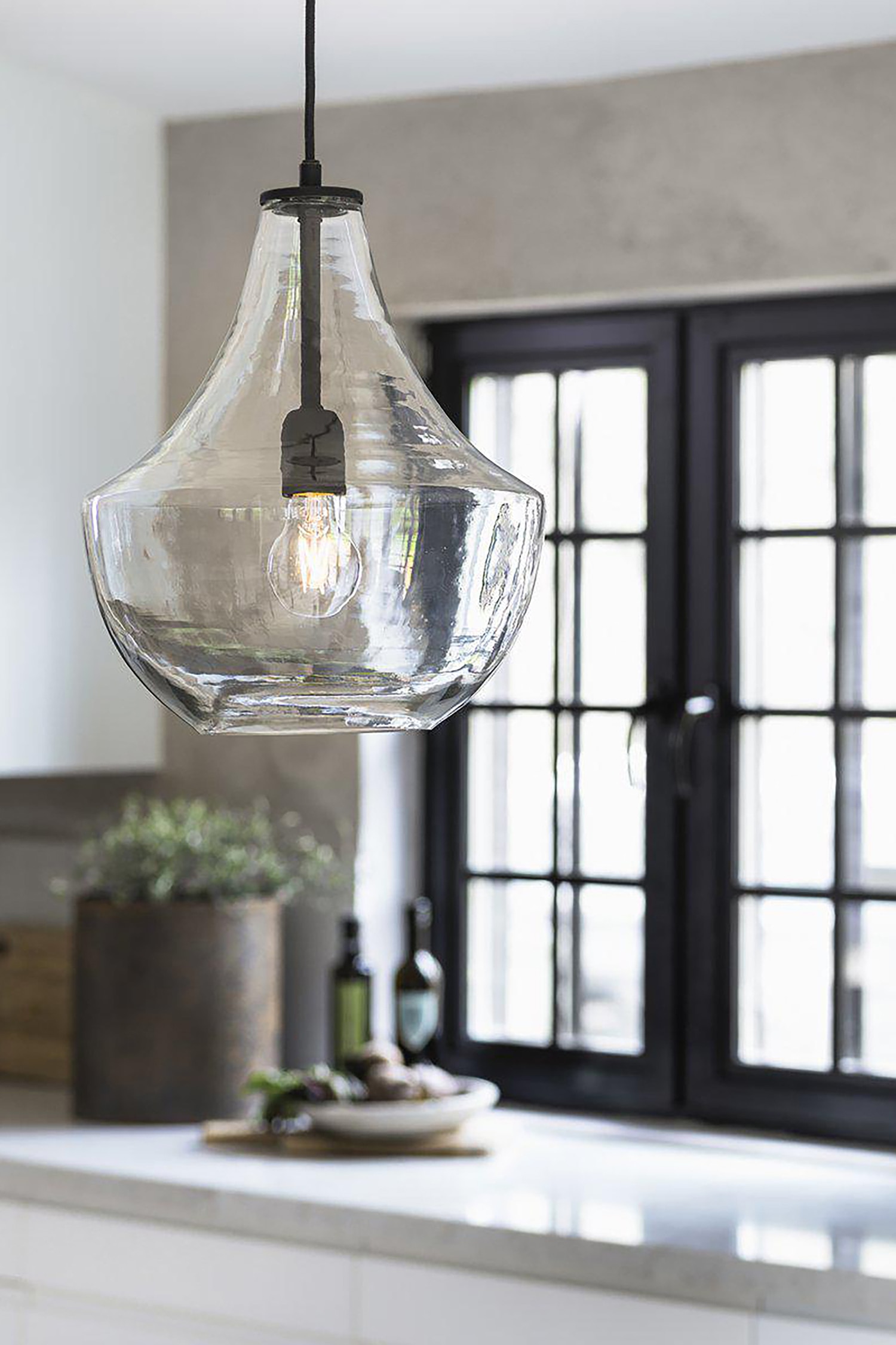 Candeeiro Suspenso Hamilton 30cm - Transparente