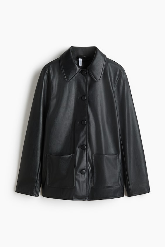 Женские куртки H&M Coated Car Coat
