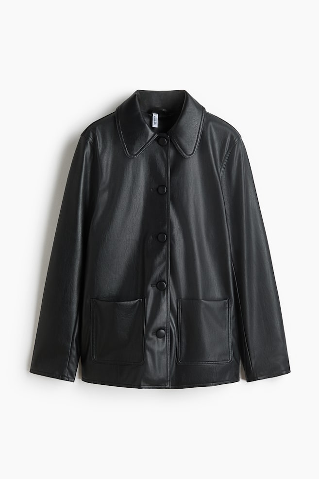 Coated car coat - Black - 1