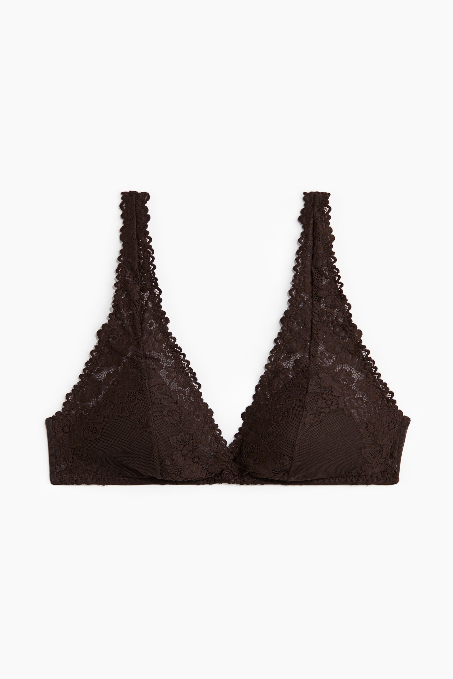 Padded soft lace bra - Dark brown/Light pink/Black/Cream - 2
