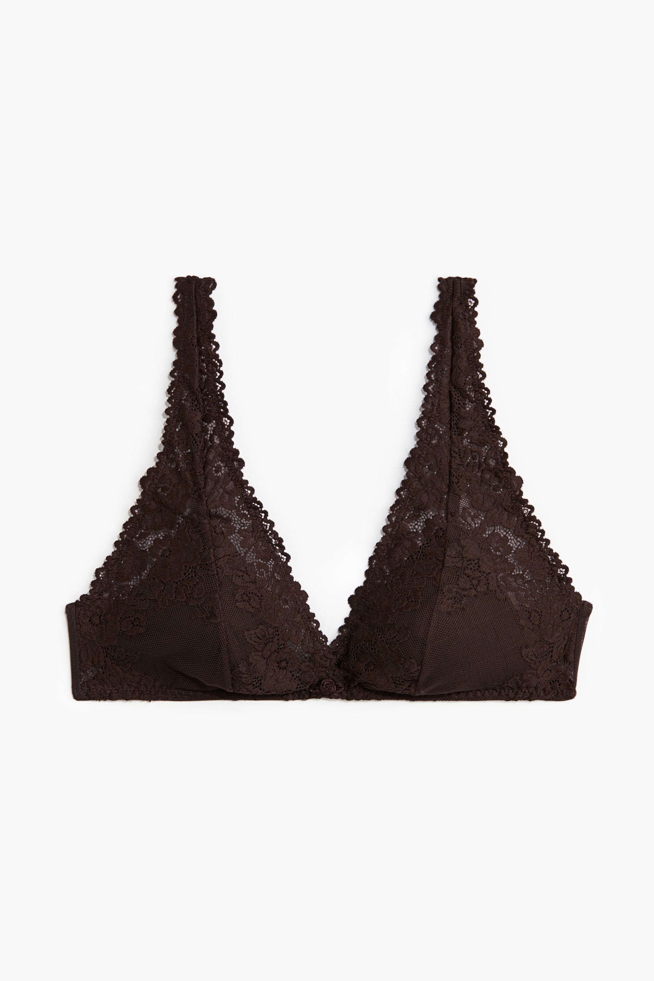 View larger image: Padded soft lace bra - Dark brown - Ladies | H&M IE 5