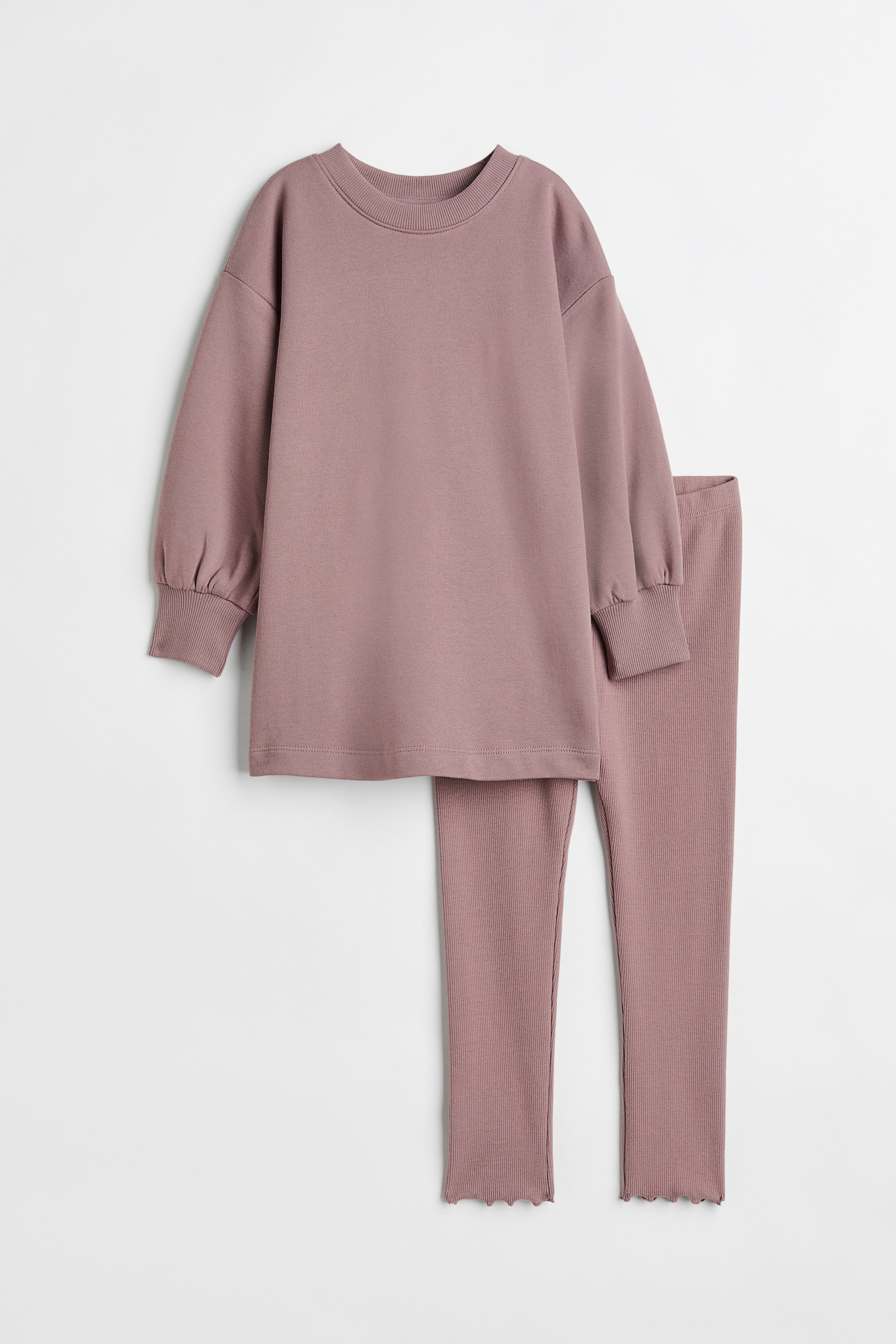 View larger image: 2-piece sweatshirt set - Old rose - Kids | H&M 1