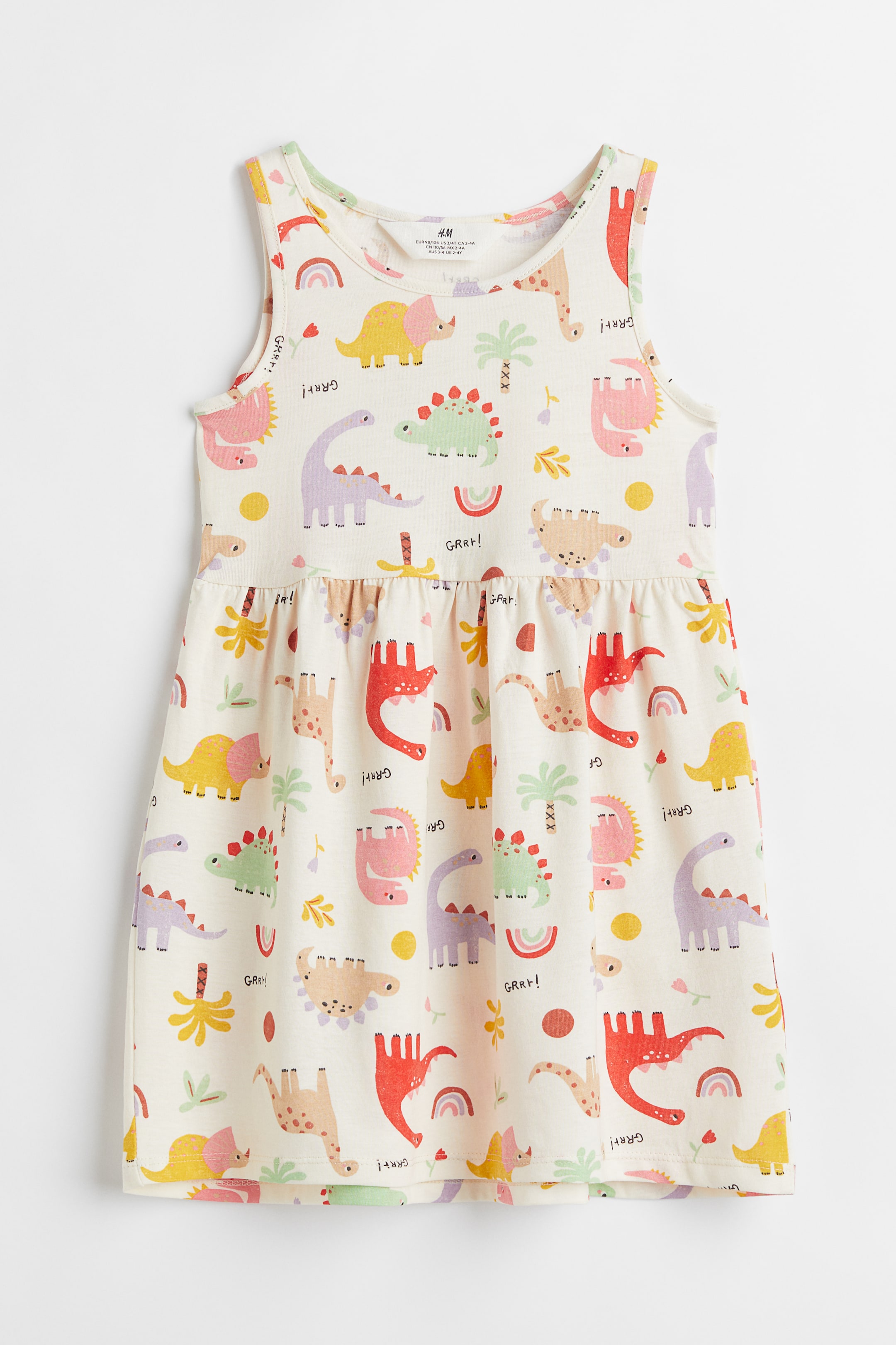 Agrandir l'image: Robe en jersey à motif - Beige clair/dinosaures - ENFANT | H&M BE 1
