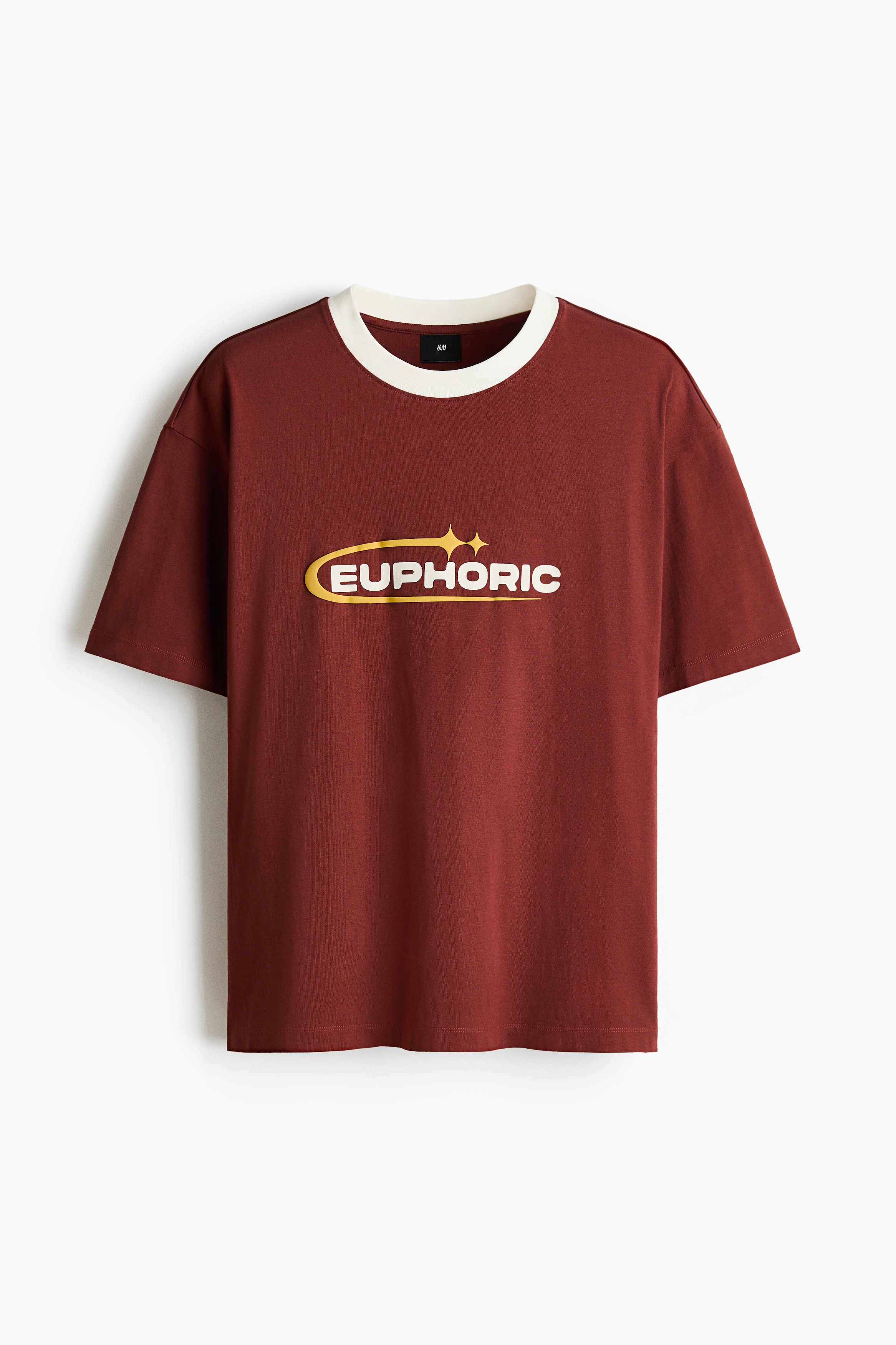 Loose Fit Printed T-shirt - Rusty red/Euphoric/Cream/Shine On