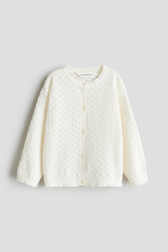 Детские кардиганы H&M Pointelle-Knit Cotton Cardigan
