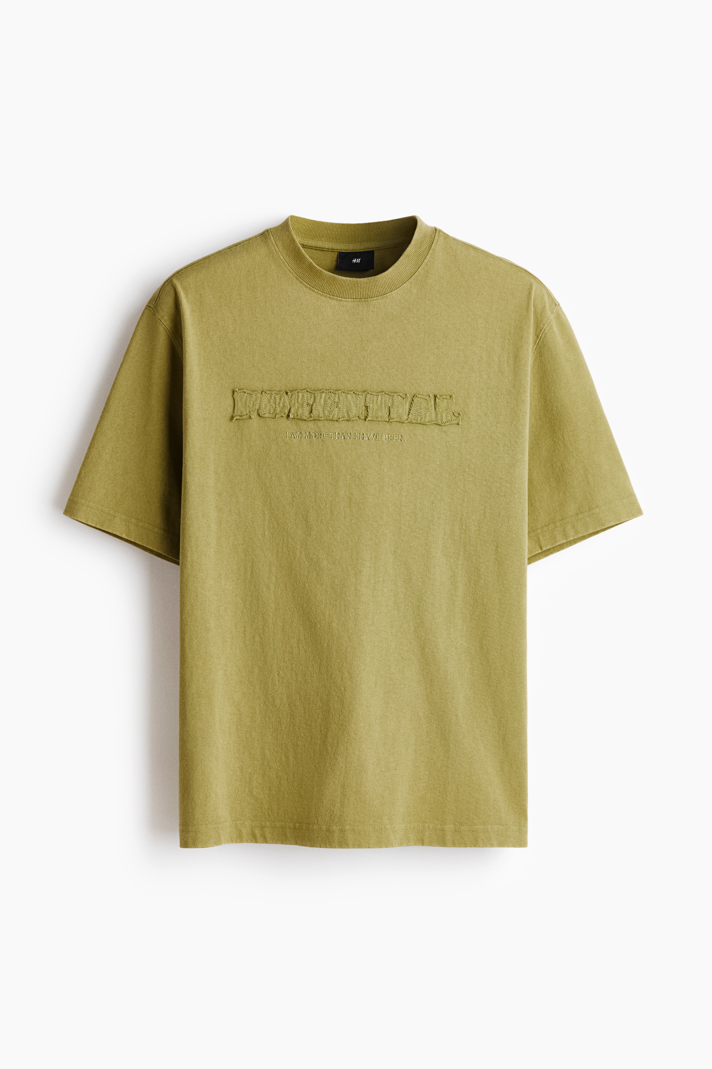 Áo thun cotton Loose Fit - Màu xanh kaki/Potential/Màu kem/Potential/Màu đen/Potential