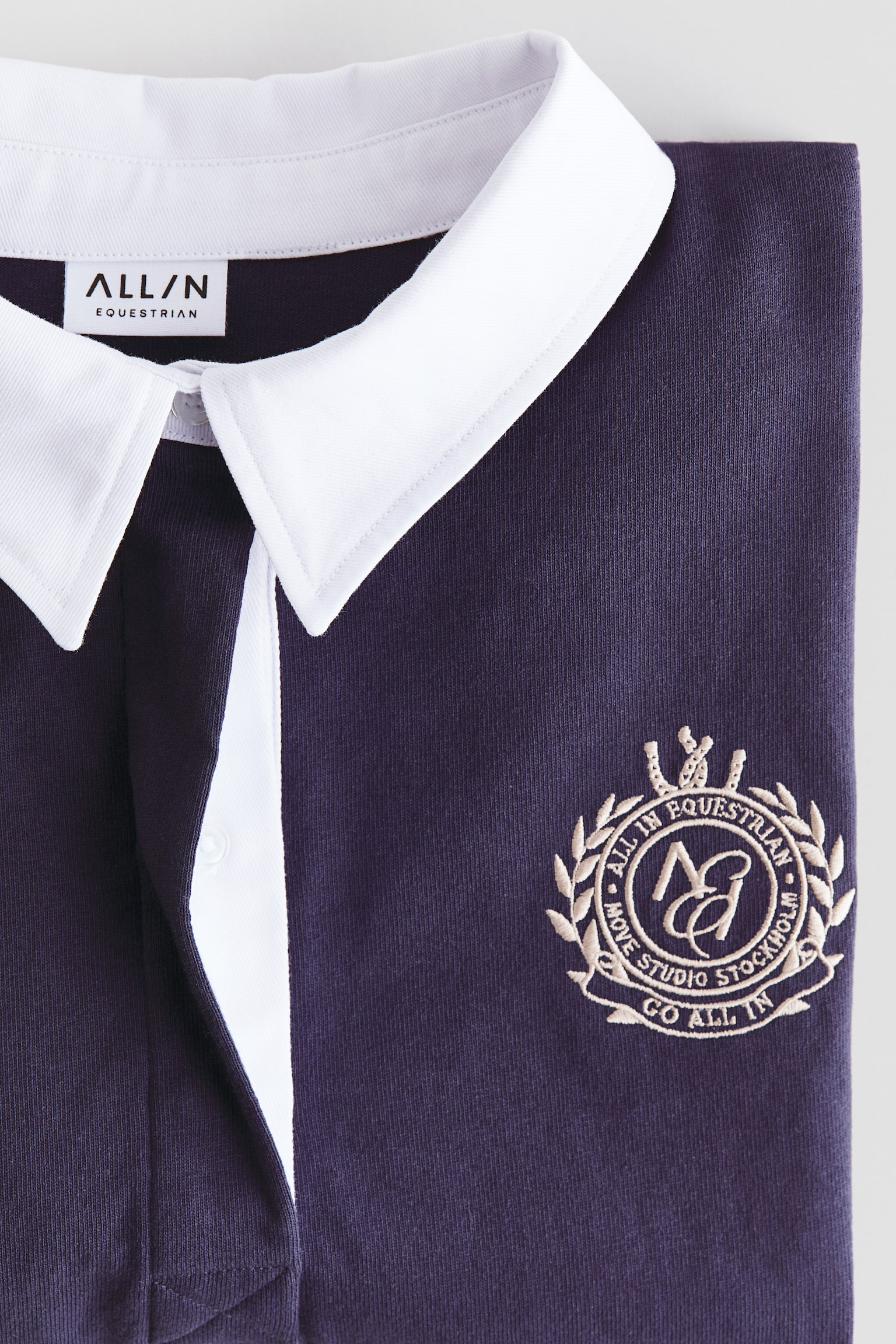 Regular Fit Cotton rugby shirt - Dark blue/All In Equestrian - 6