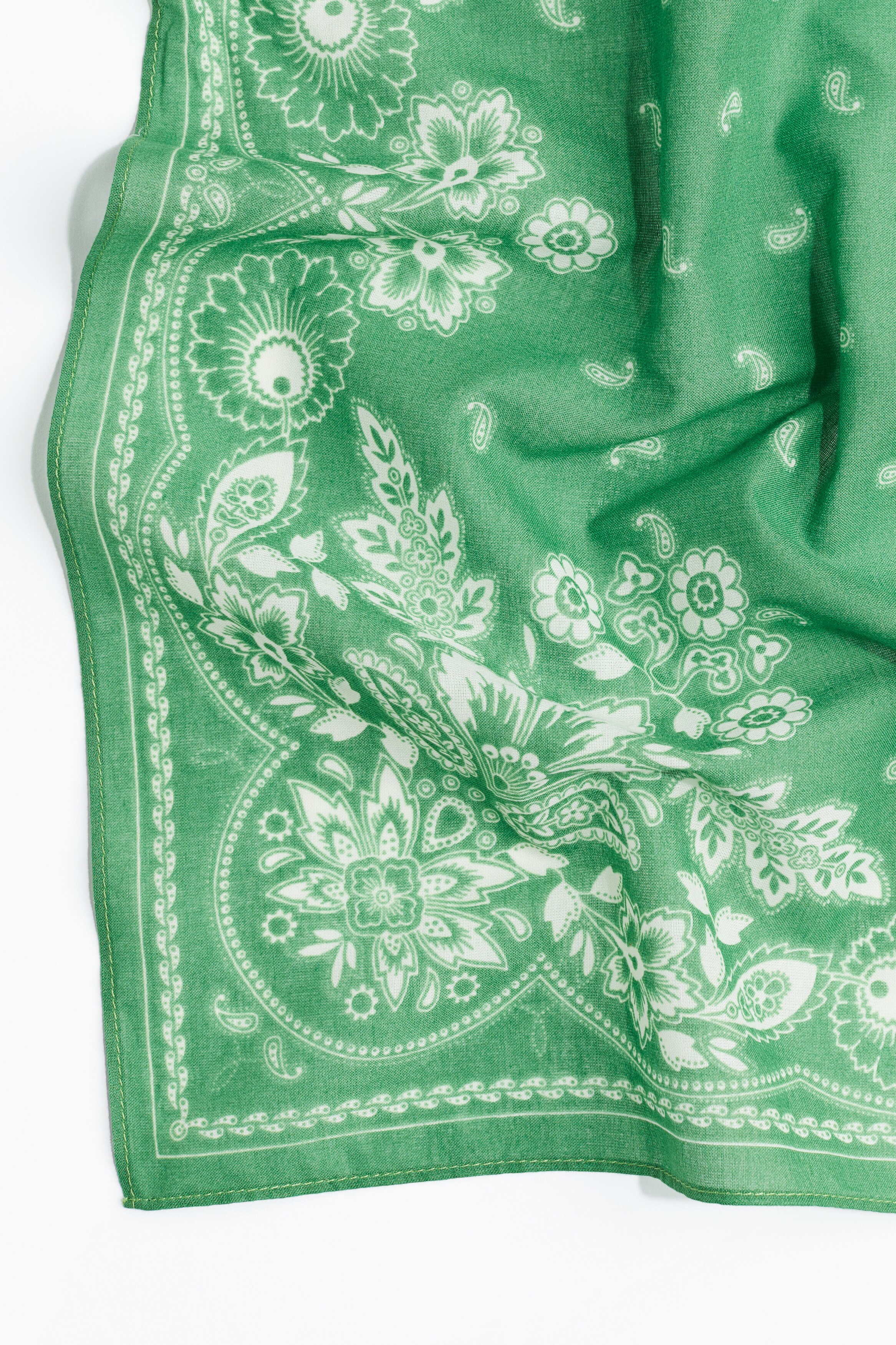 Petit Foulard Bandana Coton Rouge - Motifs Fer à Cheval - Vintage - Cadeau Femme FO405