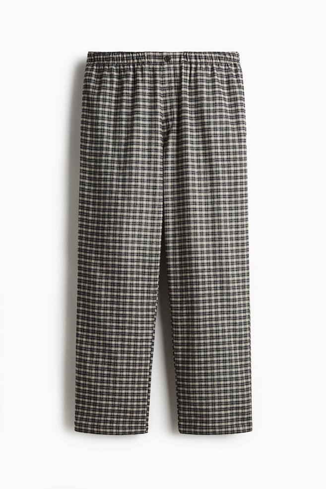 Flanellen pyjamajasje en -broek - Donkerblauw/geruit/Rood/geruit/Donkerblauw/geruit - 4