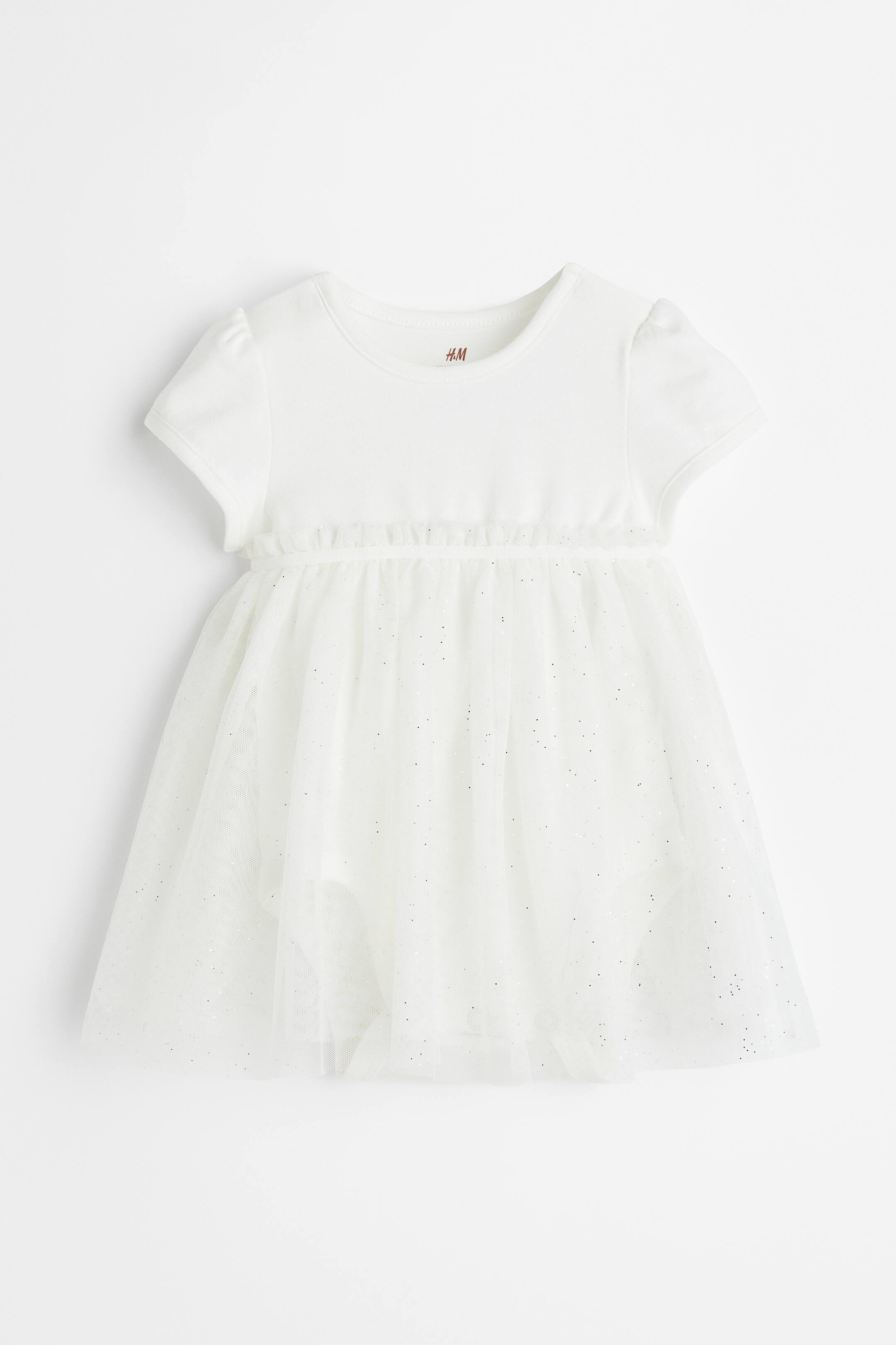 View larger image: Tulle dress with a bodysuit - White - Kids | H&M GB 1